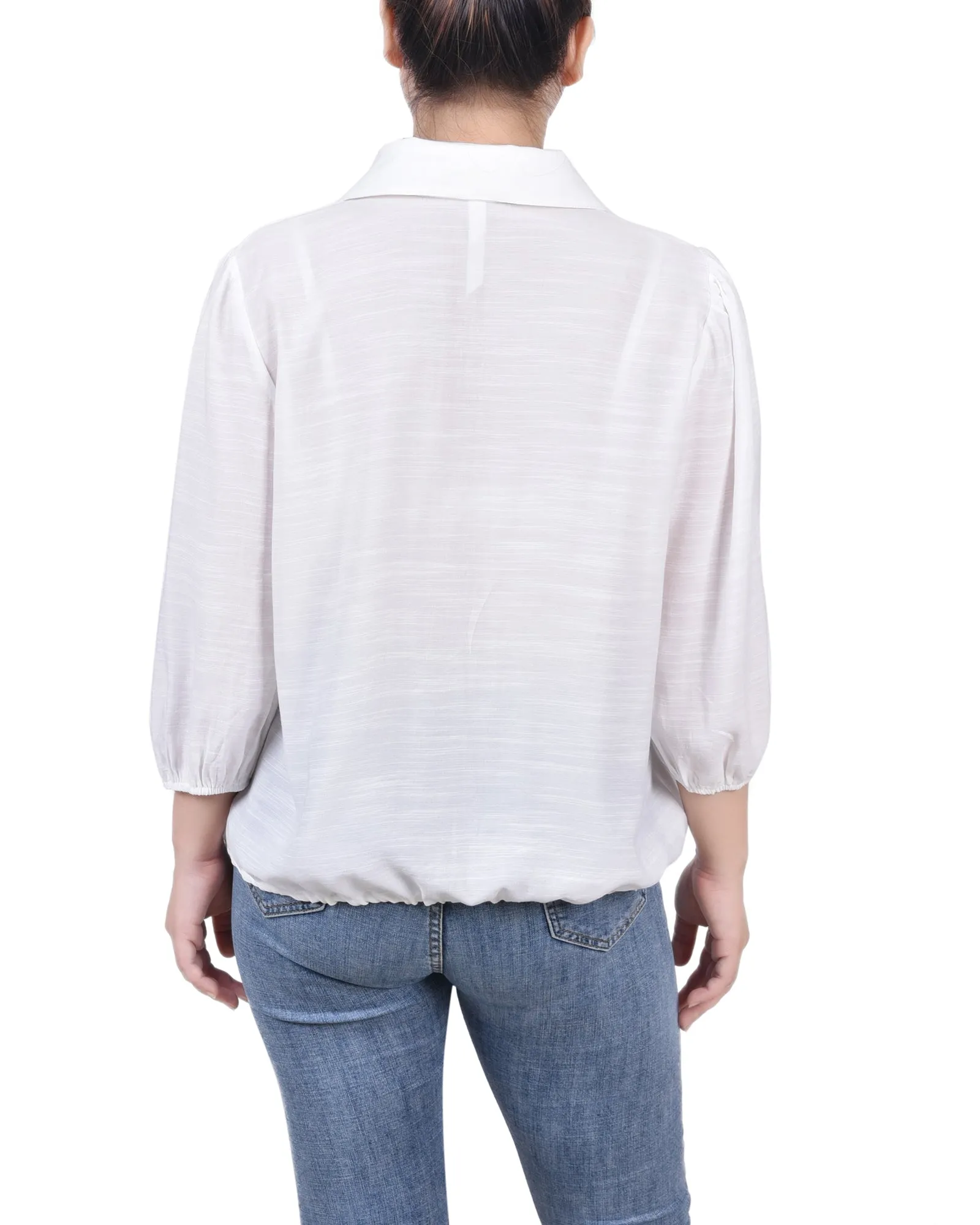 Blouse à manches 3/4 avec cordon