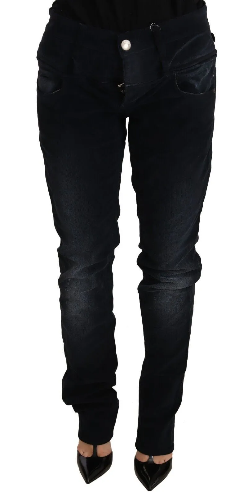 Acht Pantalon en coton lavé à taille basse et coupe ample - Jeans pour femmes