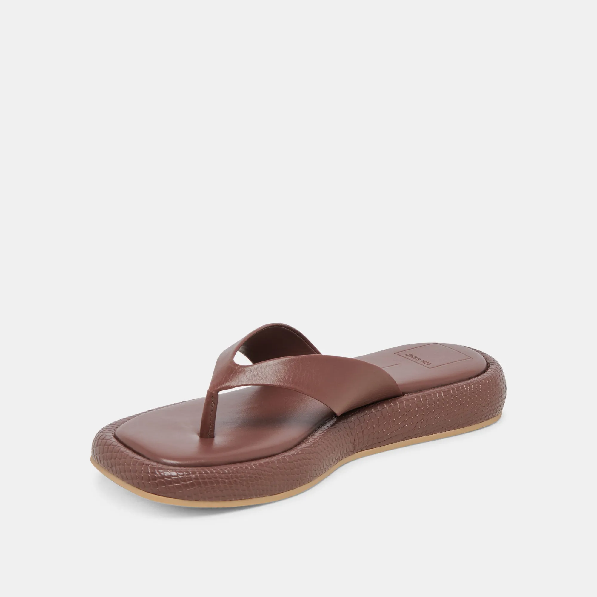 SANDALES ADIN EN CUIR NOYER