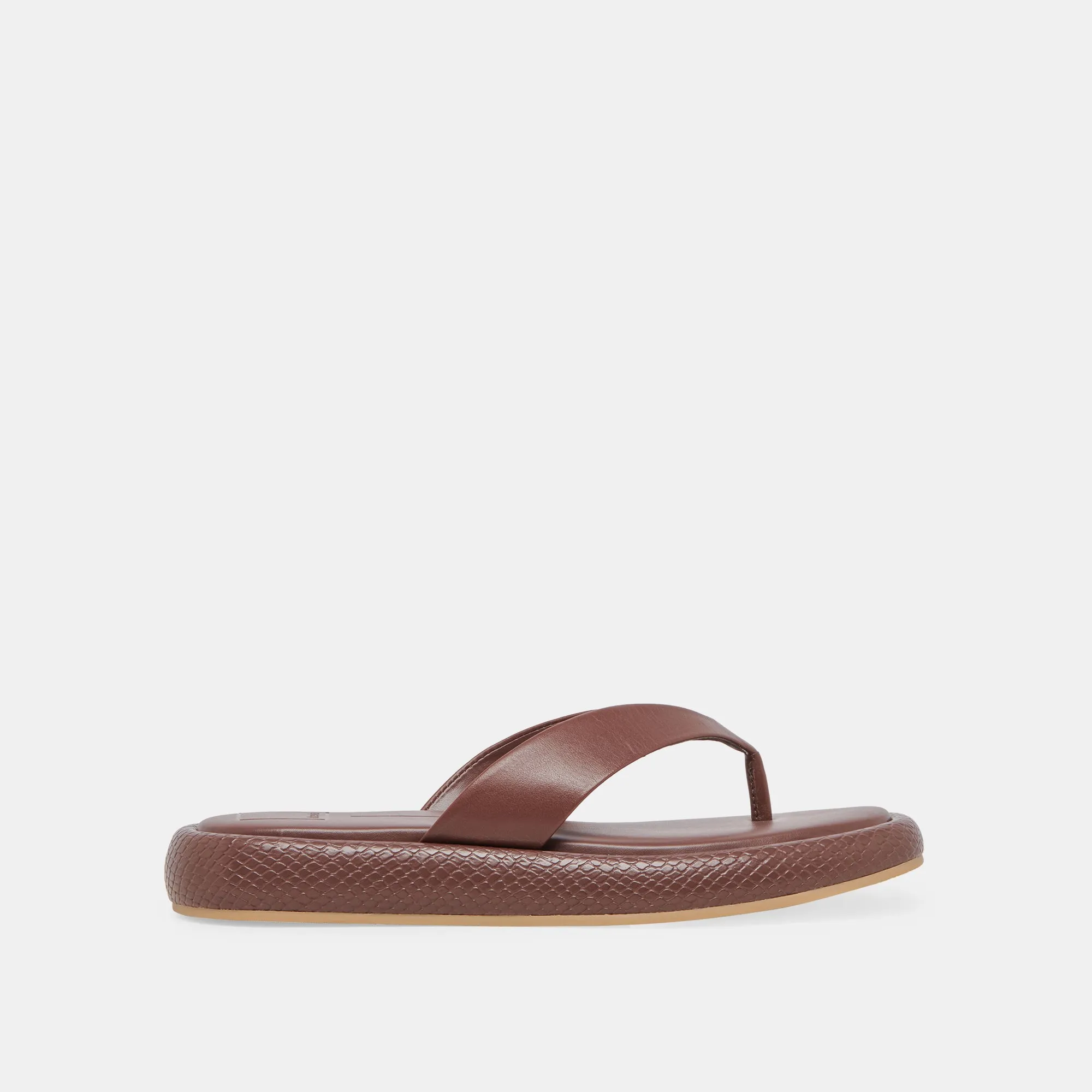 SANDALES ADIN EN CUIR NOYER