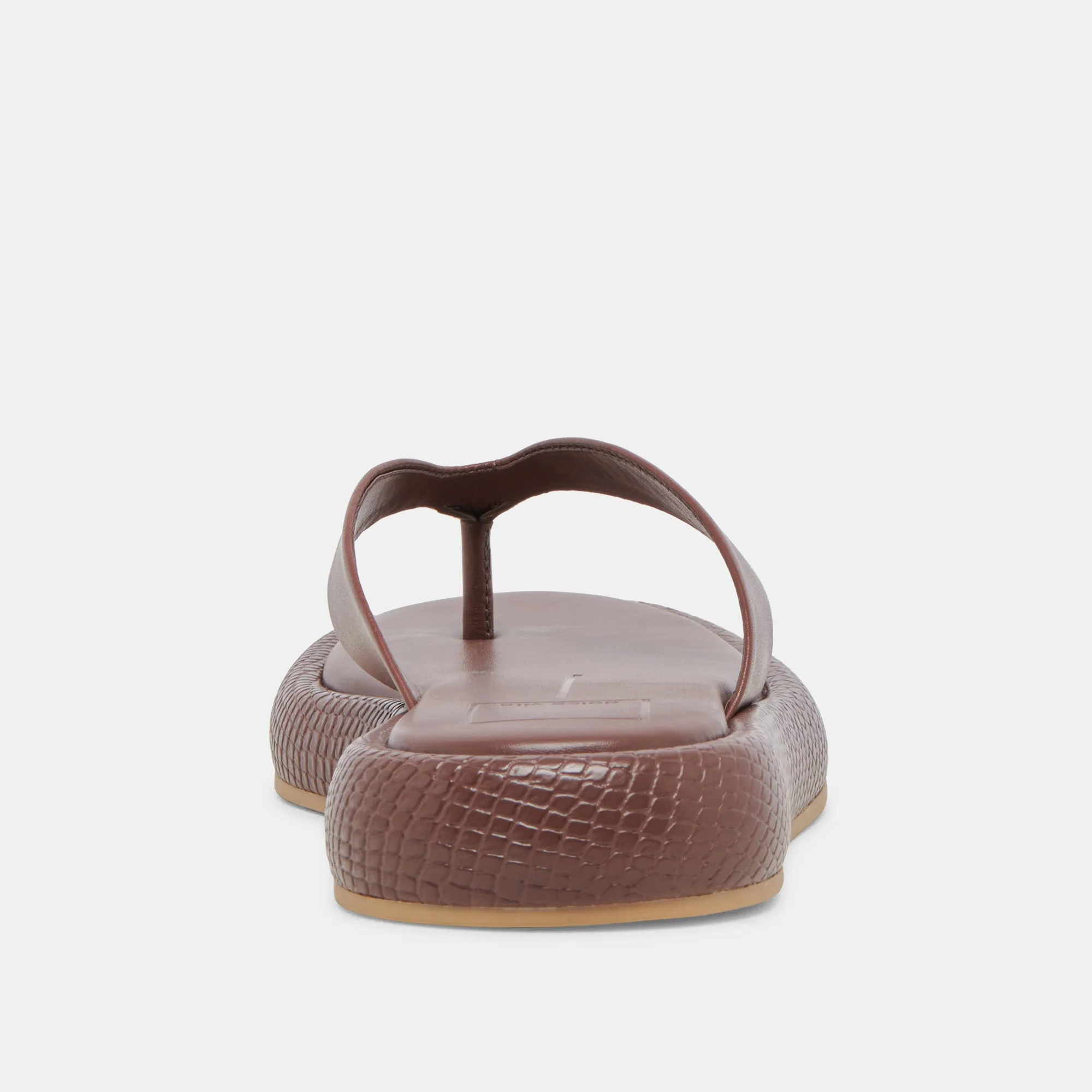 SANDALES ADIN EN CUIR NOYER