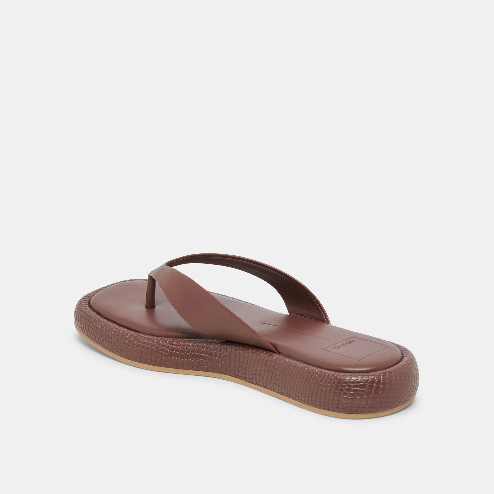 SANDALES ADIN EN CUIR NOYER