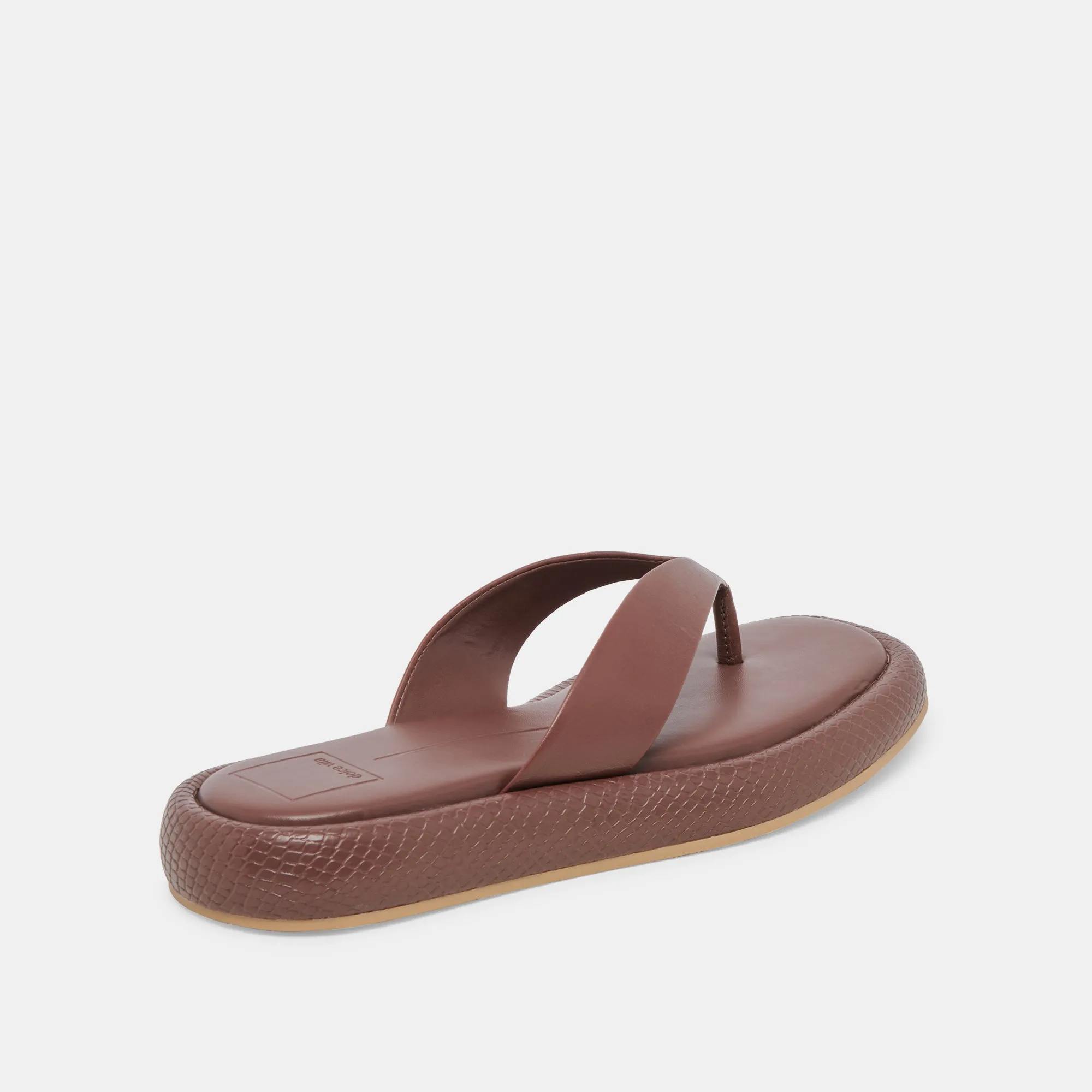 SANDALES ADIN EN CUIR NOYER