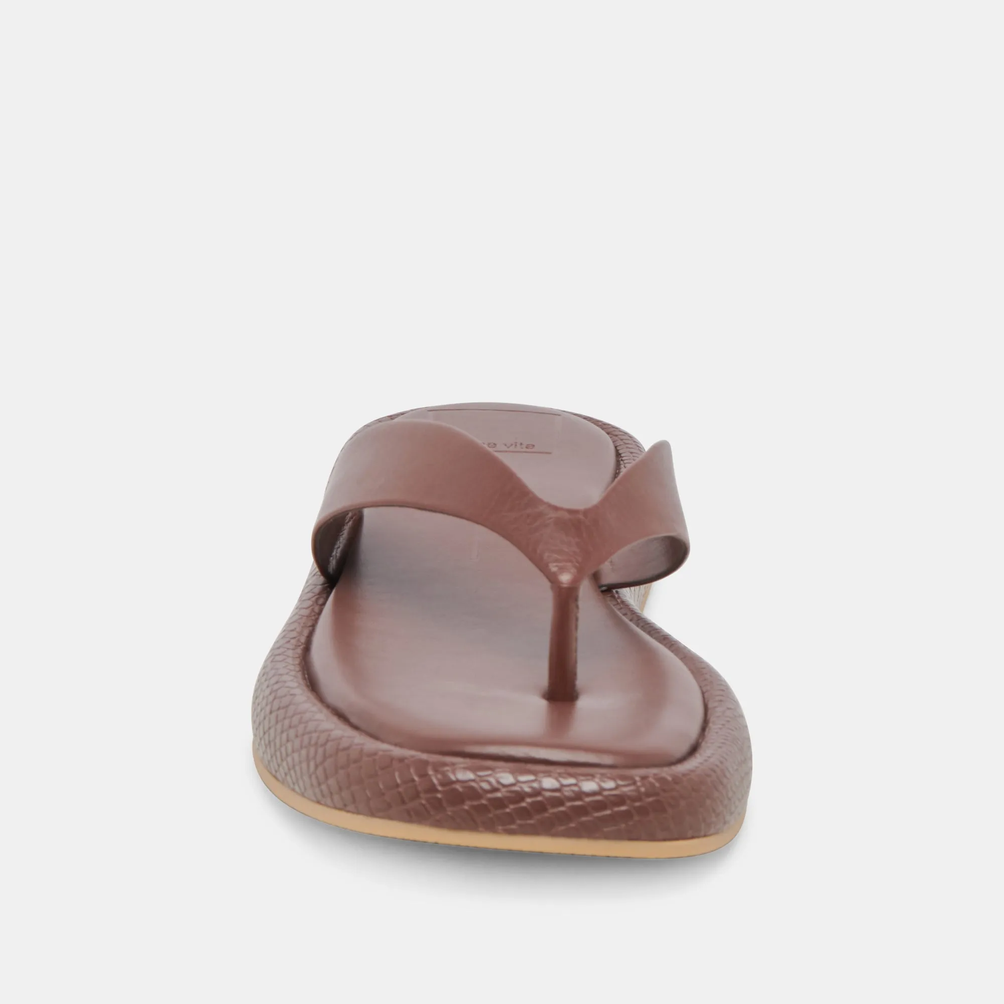 SANDALES ADIN EN CUIR NOYER