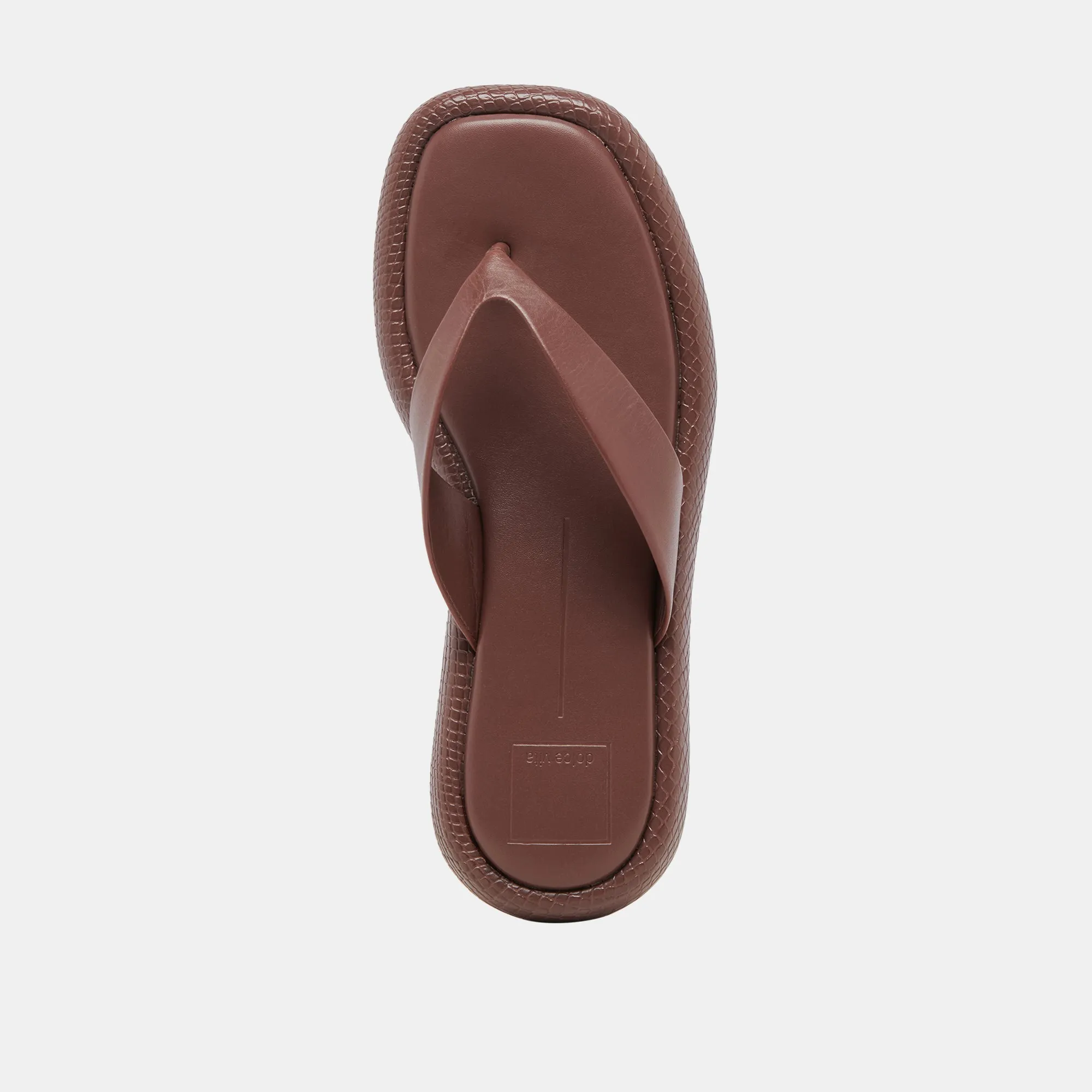 SANDALES ADIN EN CUIR NOYER