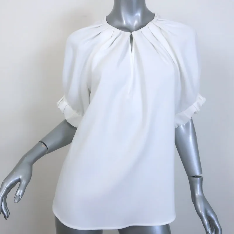 A.L.C. Carey II Haut à manches ballon blanc en crêpe taille 8
