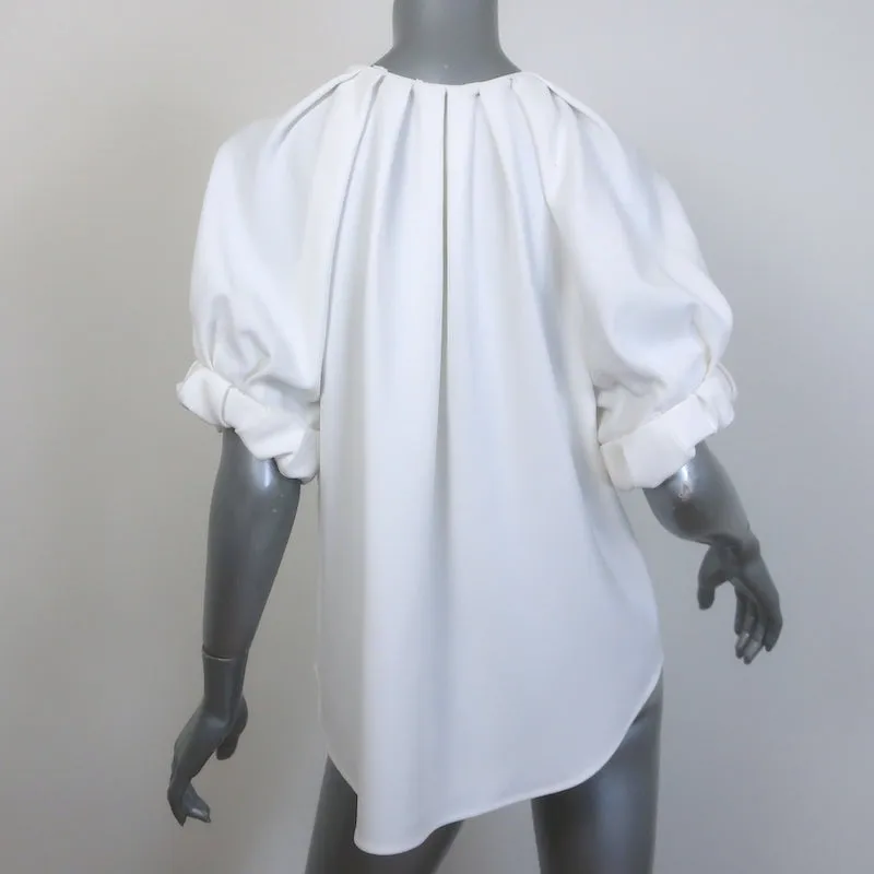 A.L.C. Carey II Haut à manches ballon blanc en crêpe taille 8