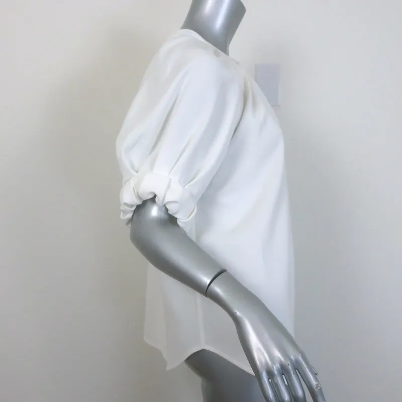 A.L.C. Carey II Haut à manches ballon blanc en crêpe taille 8