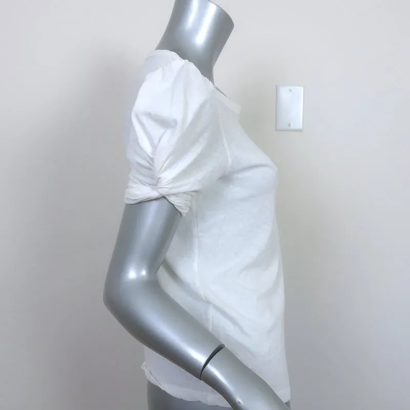 A.L.C. T-shirt à manches ballon en coton blanc Taille petite Haut à manches courtes