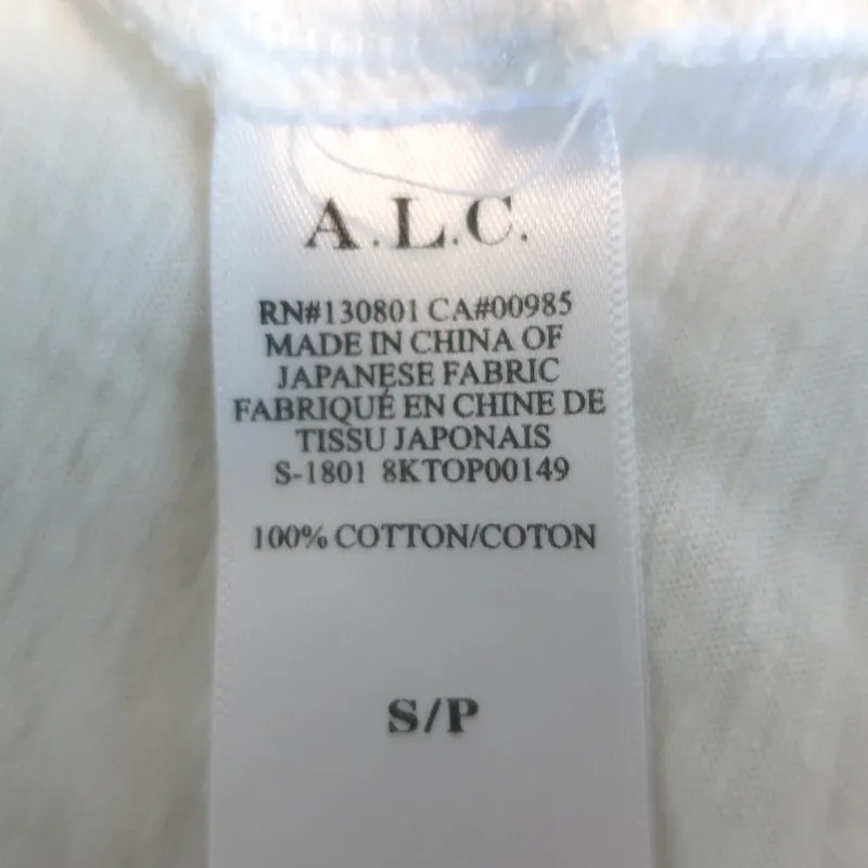 A.L.C. T-shirt à manches ballon en coton blanc Taille petite Haut à manches courtes