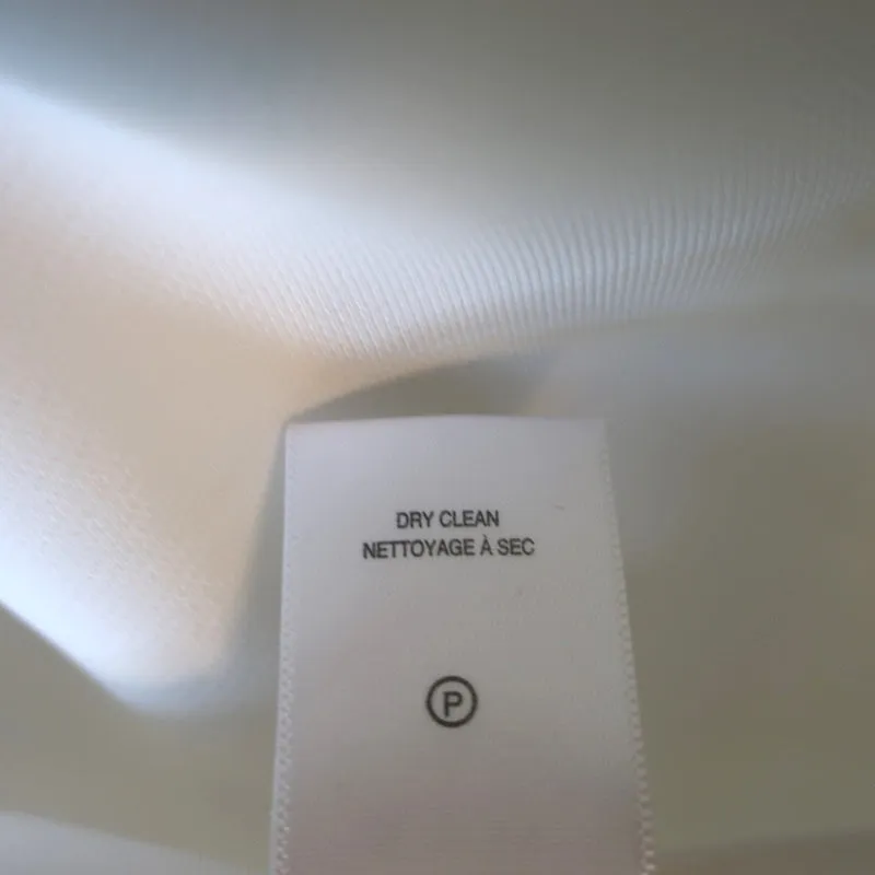 A.L.C. Blouse à encolure trou de serrure Marina Blanc Crêpe Taille 4 Manches Longues Col Montant