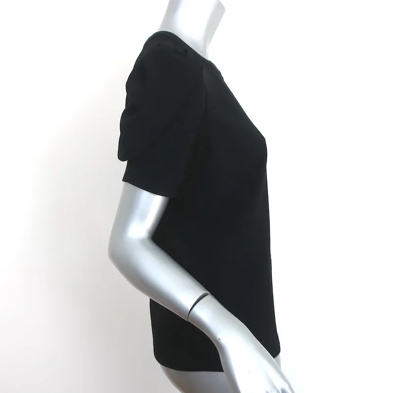 A.L.C. Haut à manches bouffantes West Noir Crêpe Taille 4 Chemisier à manches courtes
