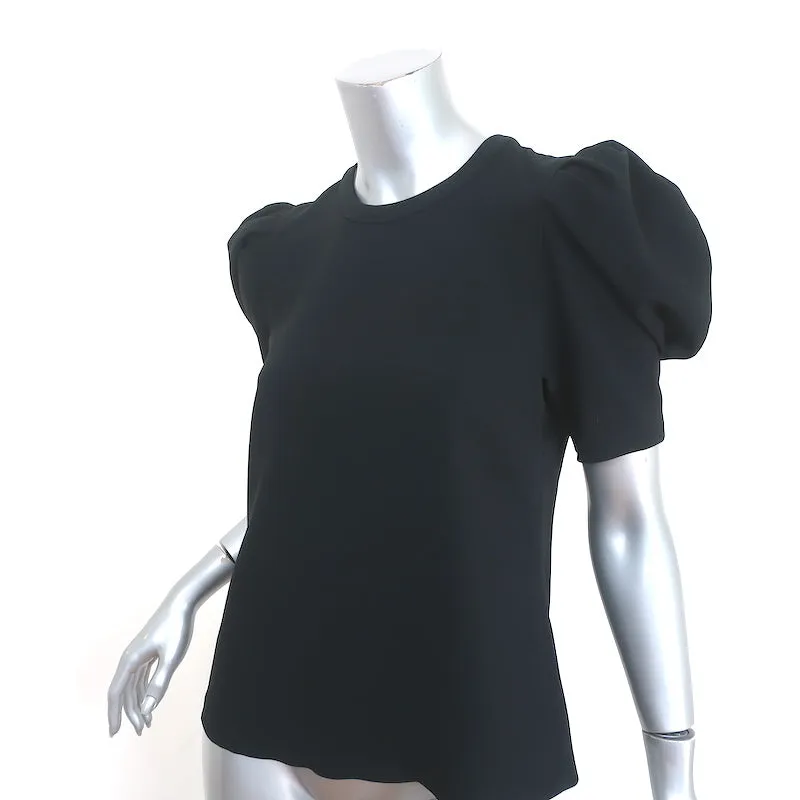 A.L.C. Haut à manches bouffantes West Noir Crêpe Taille 4 Chemisier à manches courtes