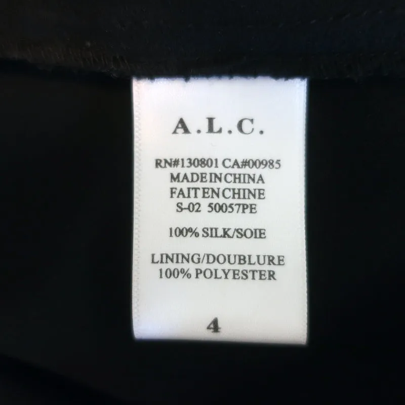 Débardeur A.L.C. Renne en soie imprimée florale noire taille 4