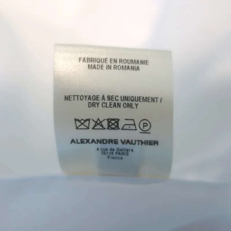 Alexandre Vauthier Chemise Enveloppante à Boutonner Blanc Taille 38 Haut à Épaules Rembourrées