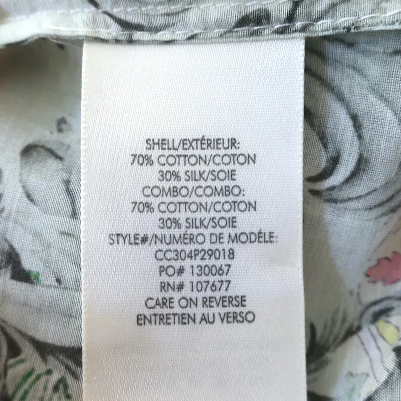 Alice   Olivia Blouse à Manches Longues Julius Imprimé Floral Coton-Soie Taille Moyenne