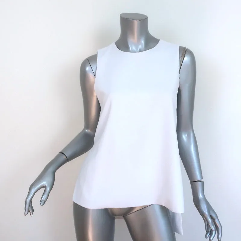 Alice   Olivia Débardeur Gayle Blanc Crêpe Taille Petite Blouse Sans Manches