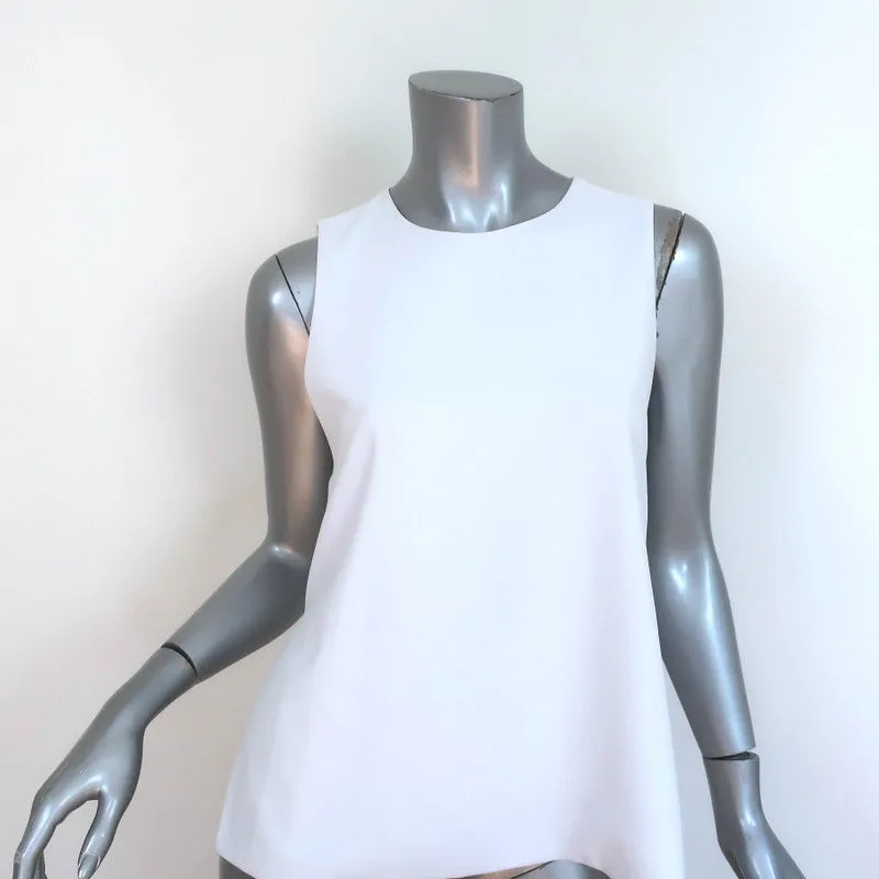 Alice   Olivia Débardeur Gayle Blanc Crêpe Taille Petite Blouse Sans Manches