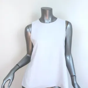 Alice   Olivia Tank Top Gayle White Crepe Size Small Sleeveless Blouse