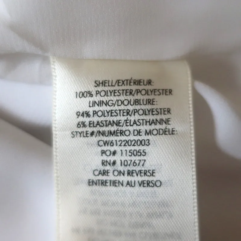 Alice   Olivia Débardeur Gayle Blanc Crêpe Taille Petite Blouse Sans Manches