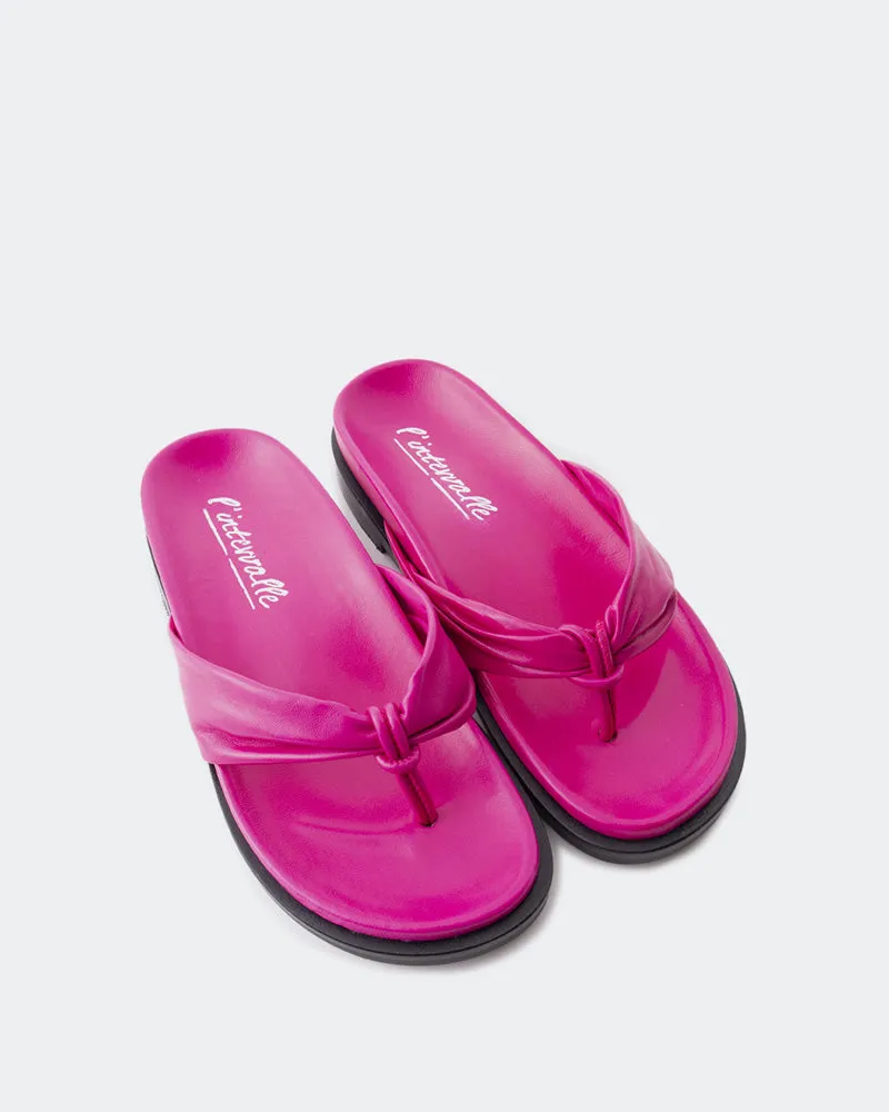Aminta Cuir Fuchsia