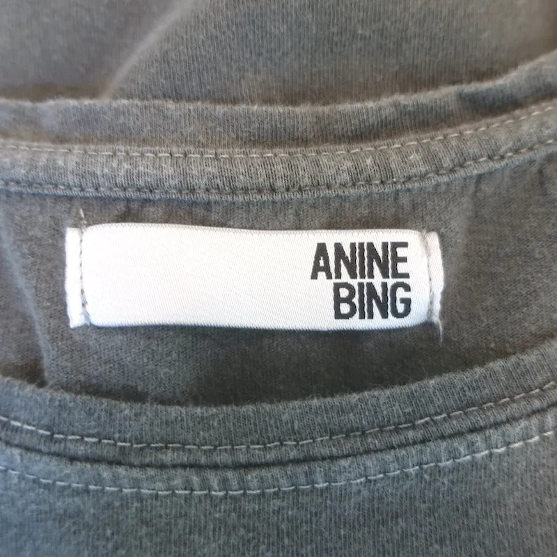 ANINE BING Kill Your Darlings Débardeur Musclé Gris Coton Taille S
