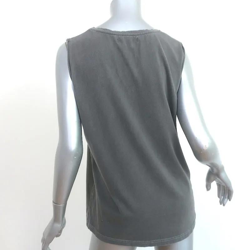 ANINE BING Kill Your Darlings Débardeur Musclé Gris Coton Taille S