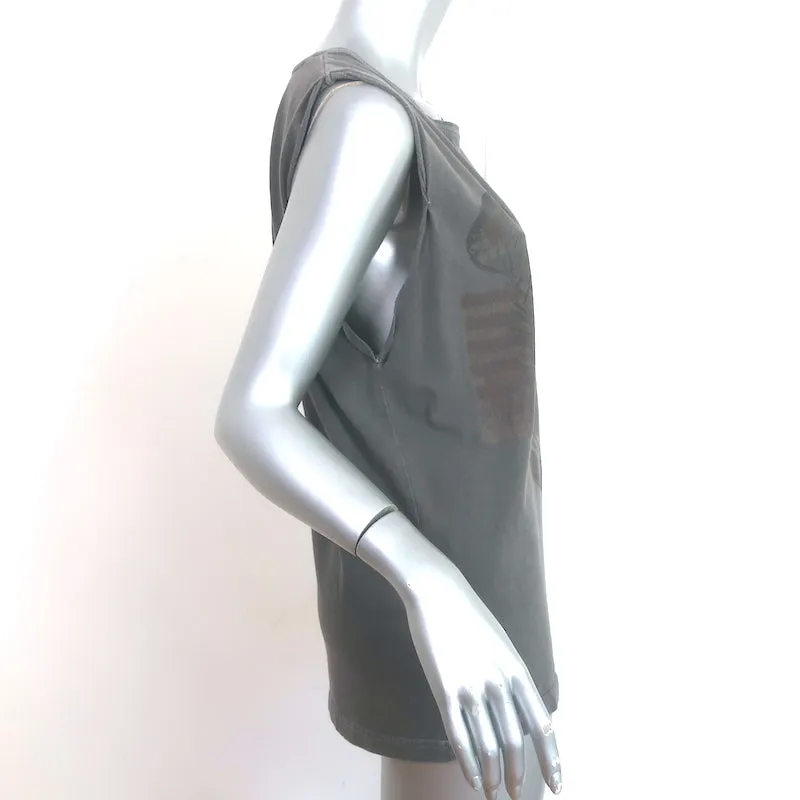 ANINE BING Kill Your Darlings Débardeur Musclé Gris Coton Taille S