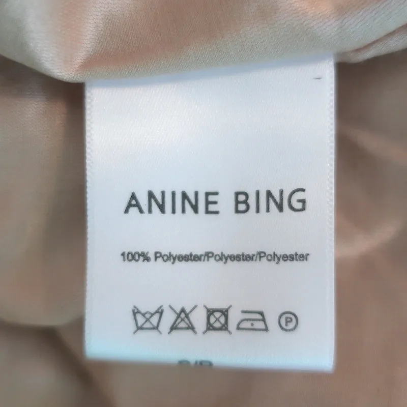 Anine Bing Haut à col montant pailleté or rose Taille S NEUF