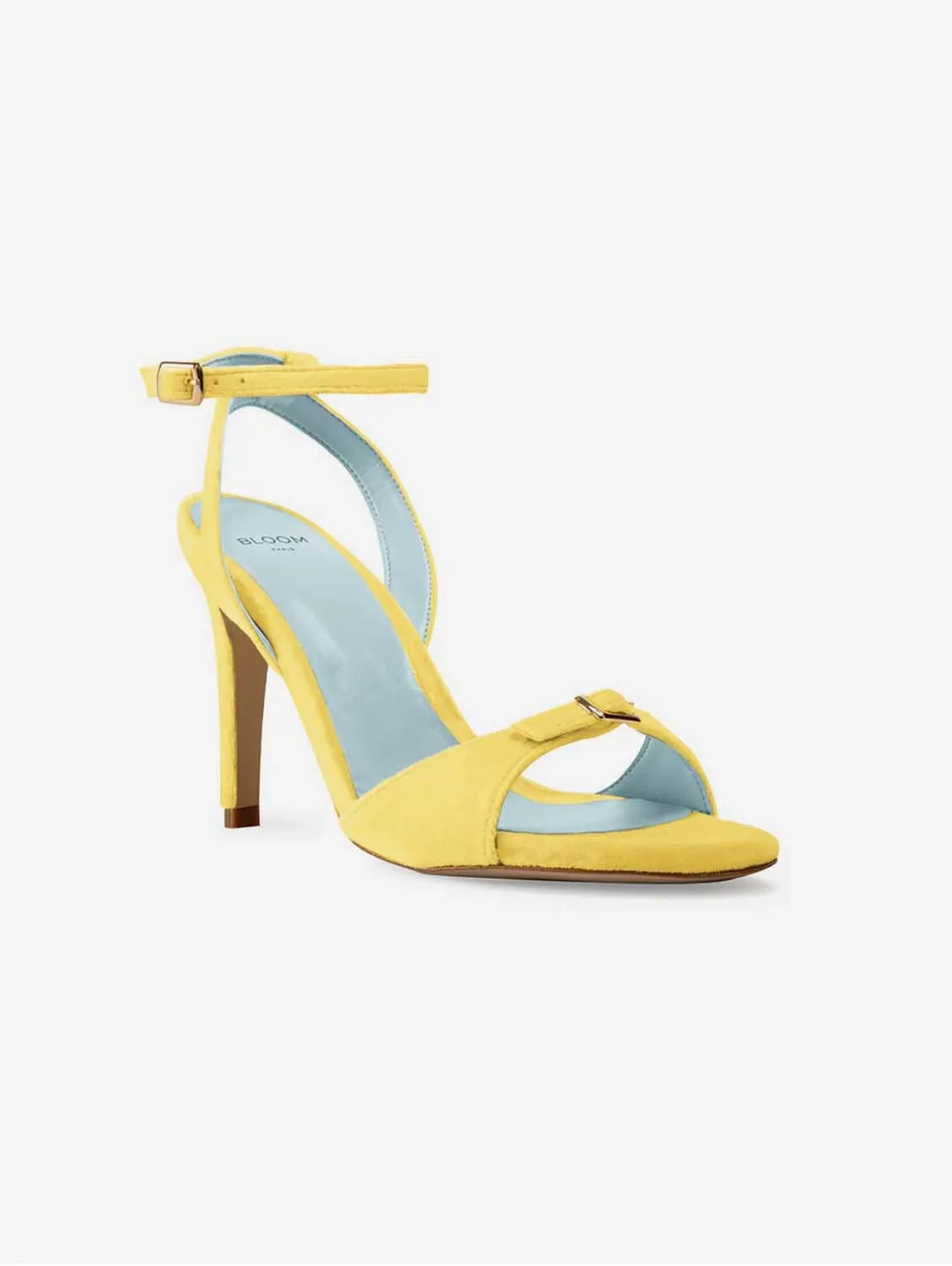 Sandales à talons Anna Vegan Velvet | Jaune