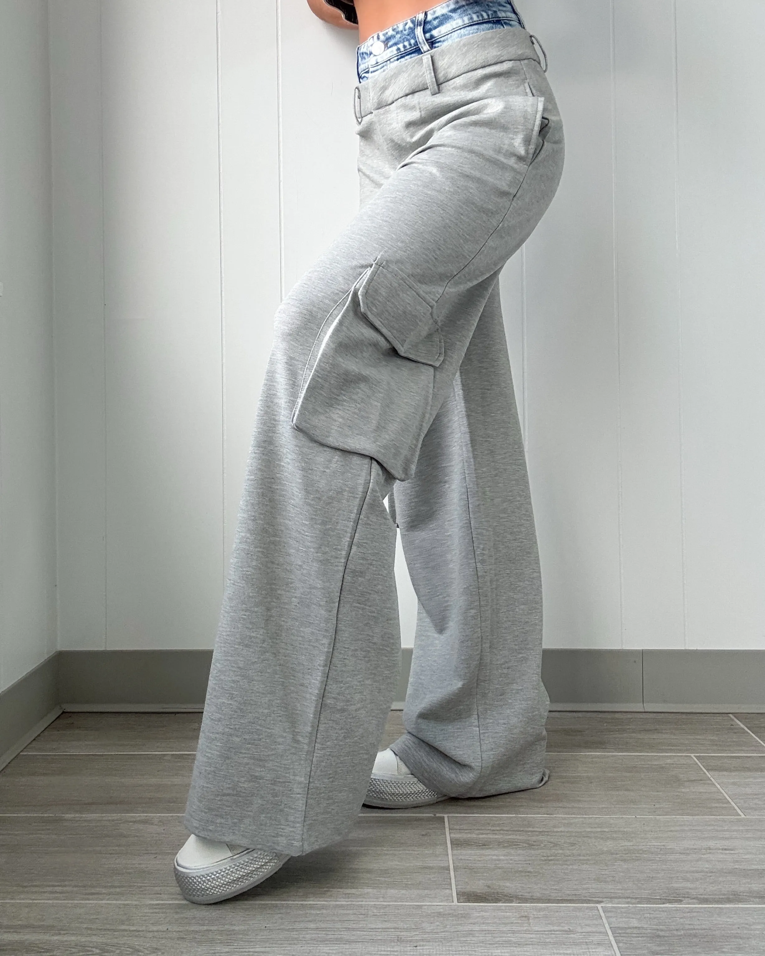 Ensemble Veste et Pantalon en Denim Mixte Arleen - Bleu/Gris