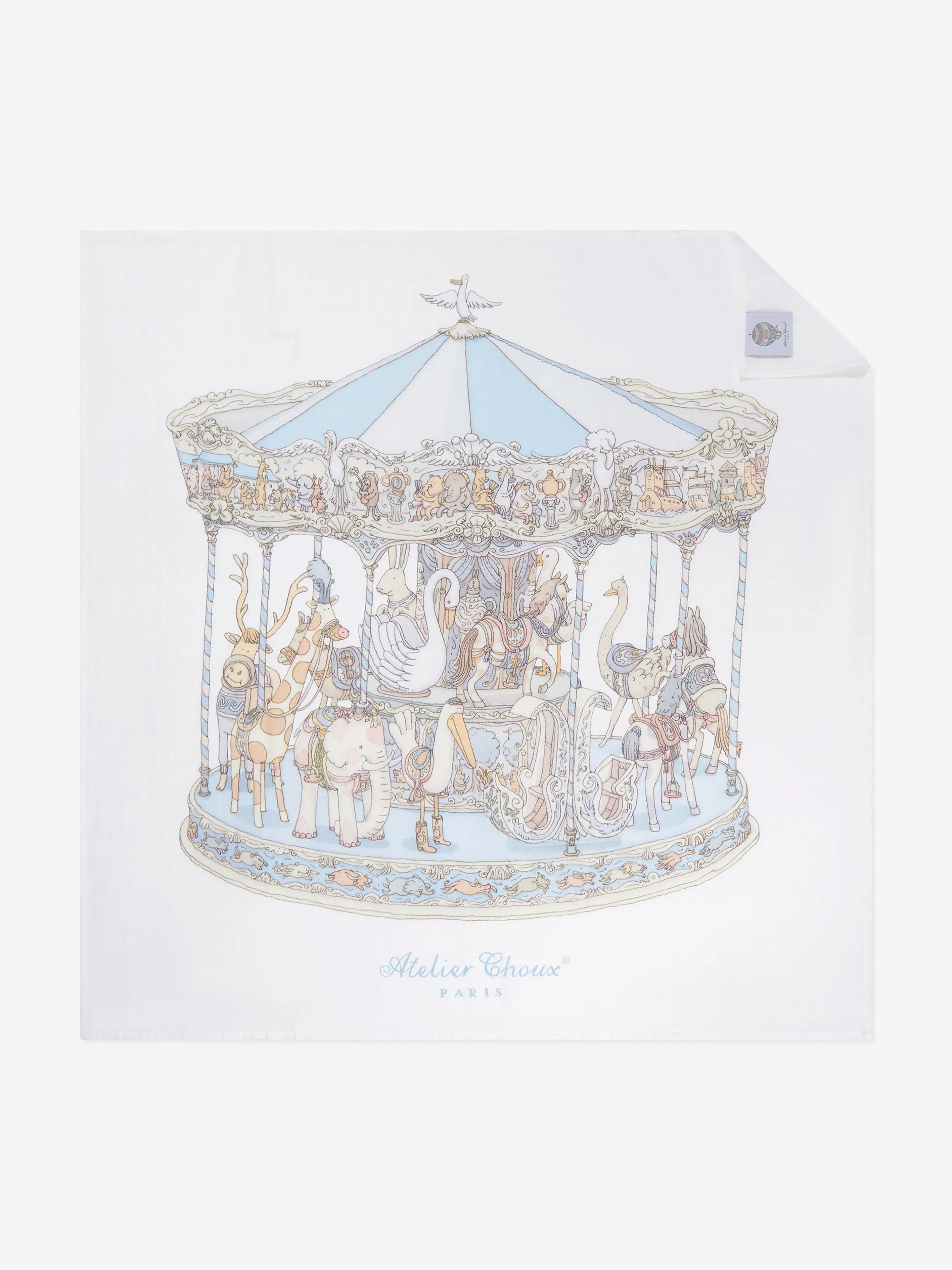 Atelier Choux Coffret Cadeau Luxe Carrousel Bébé en Blanc