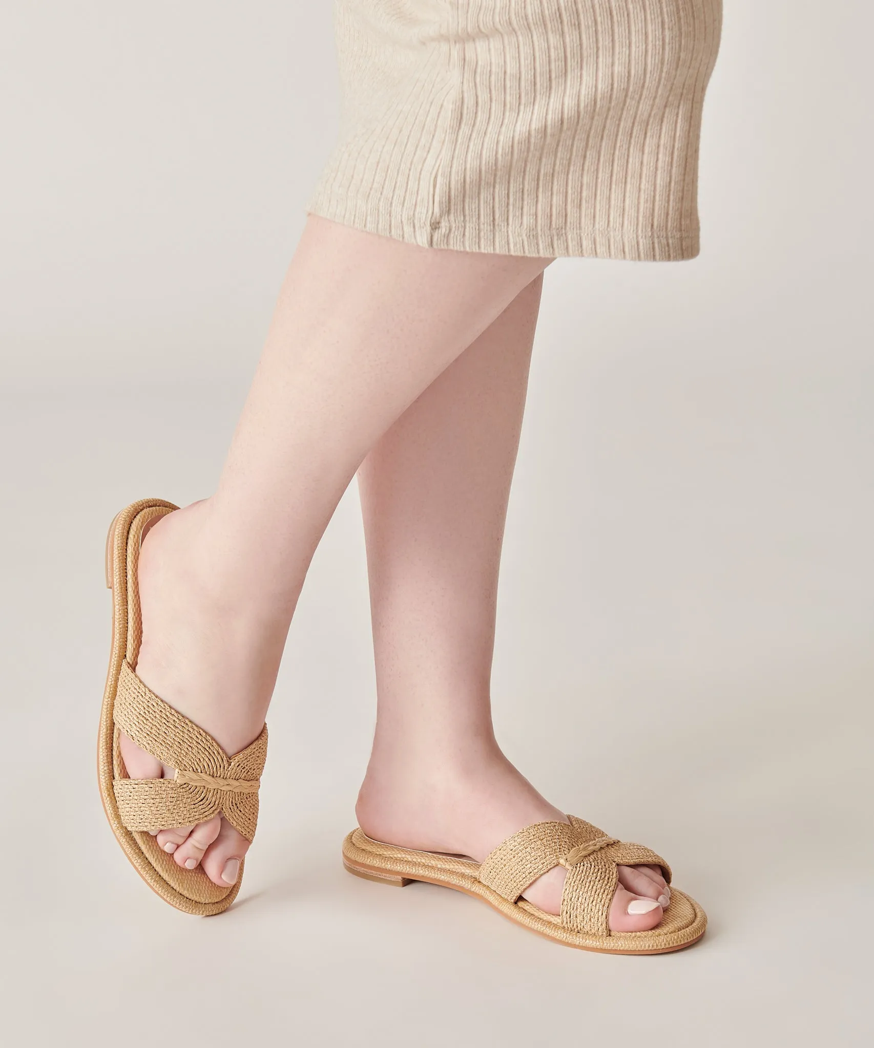 SANDALES ATOMIC WIDE LT EN RAFFIA NATUREL