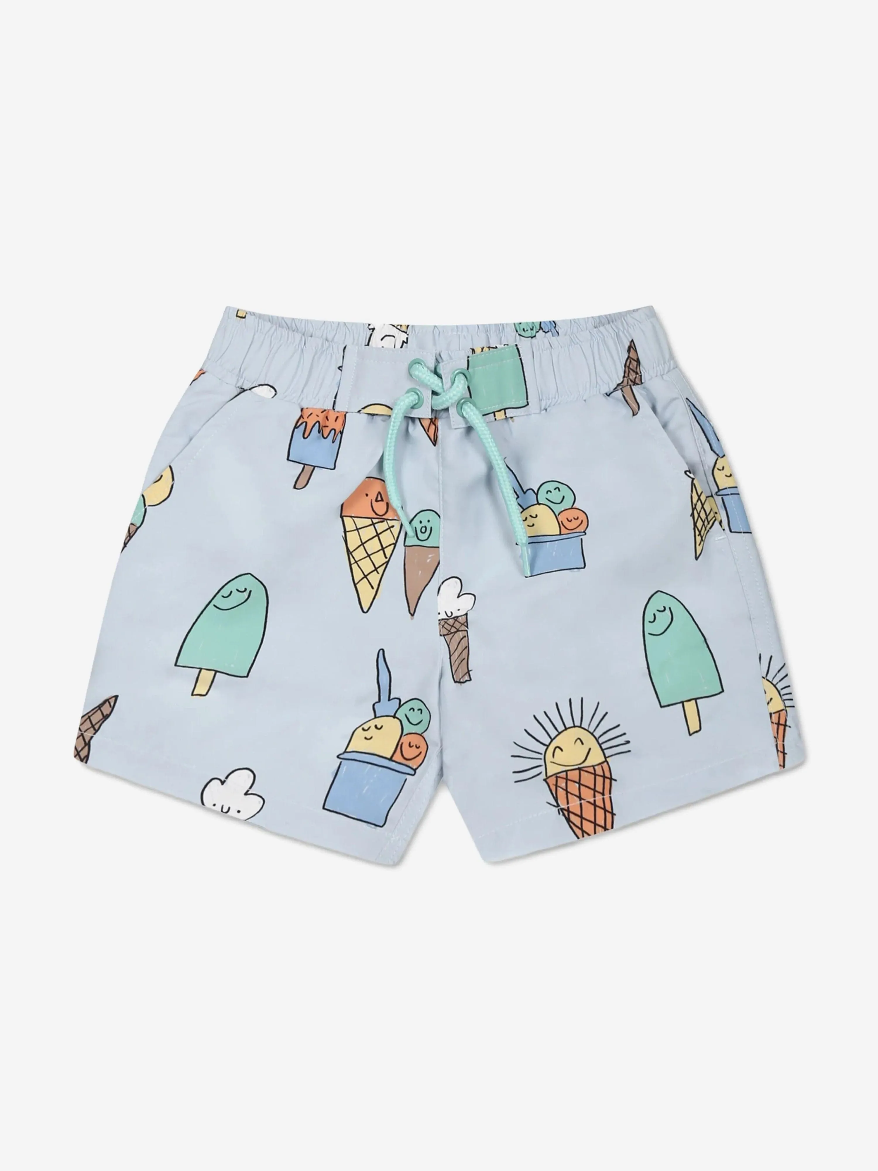 Short de bain pour bébé garçon à la crème glacée en bleu