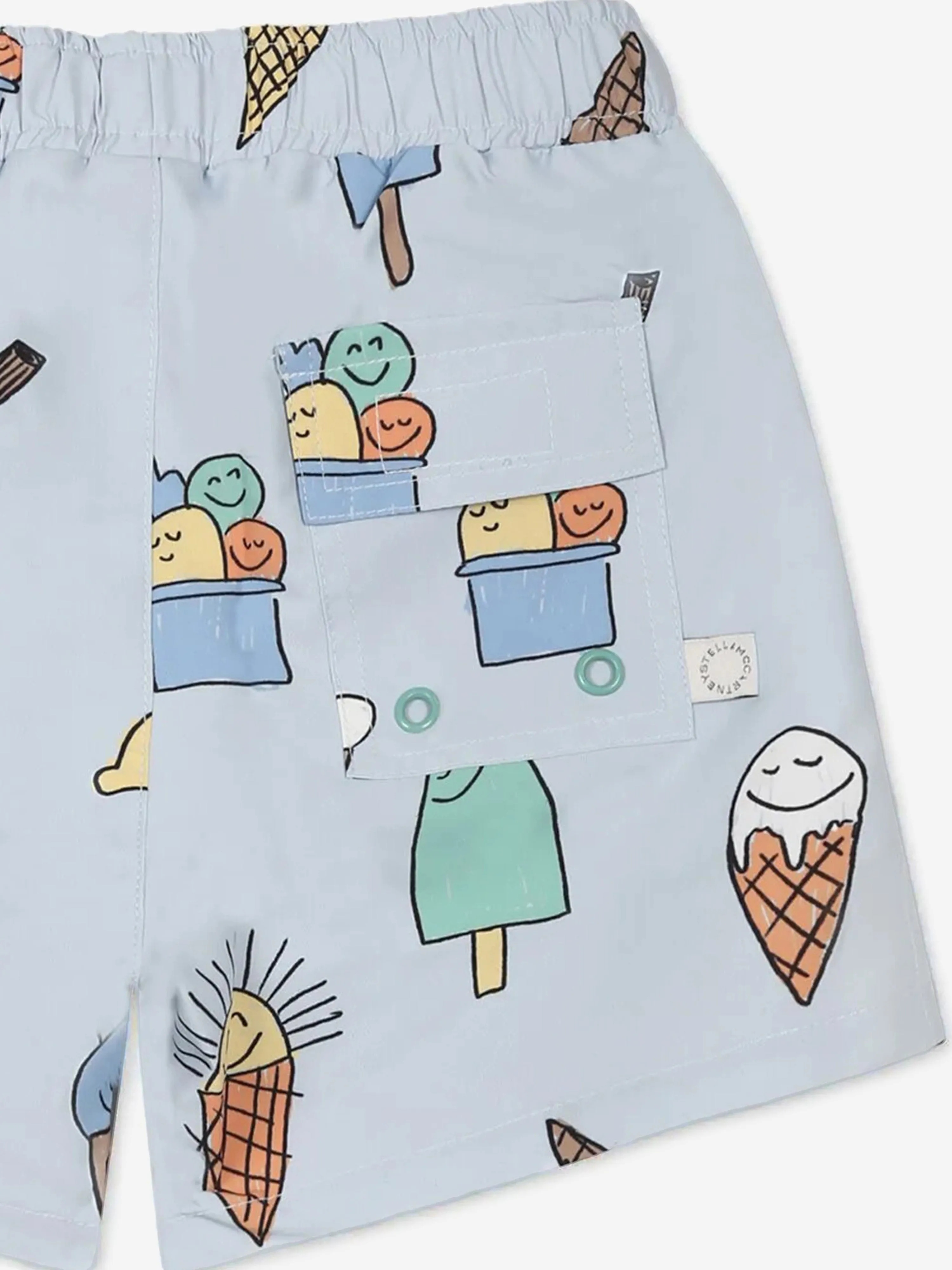 Short de bain pour bébé garçon à la crème glacée en bleu