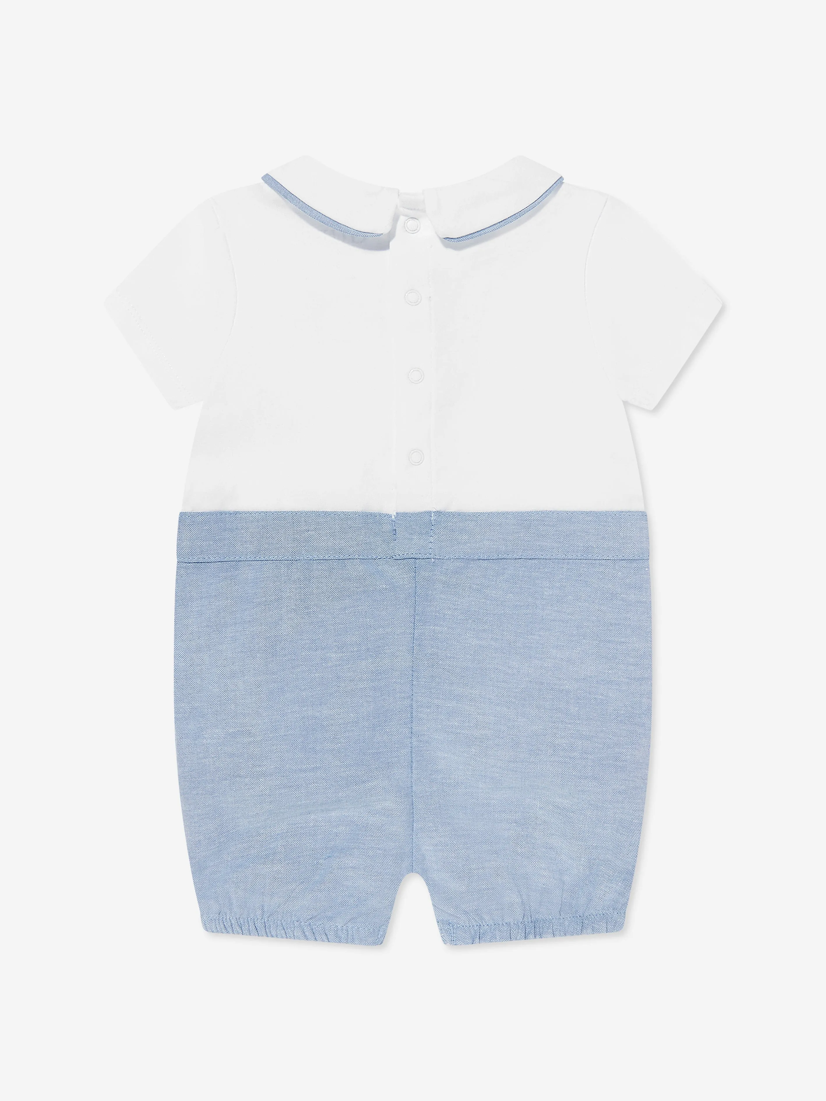 Combinaison Jersey et Oxford pour Bébé Garçon en Blanc