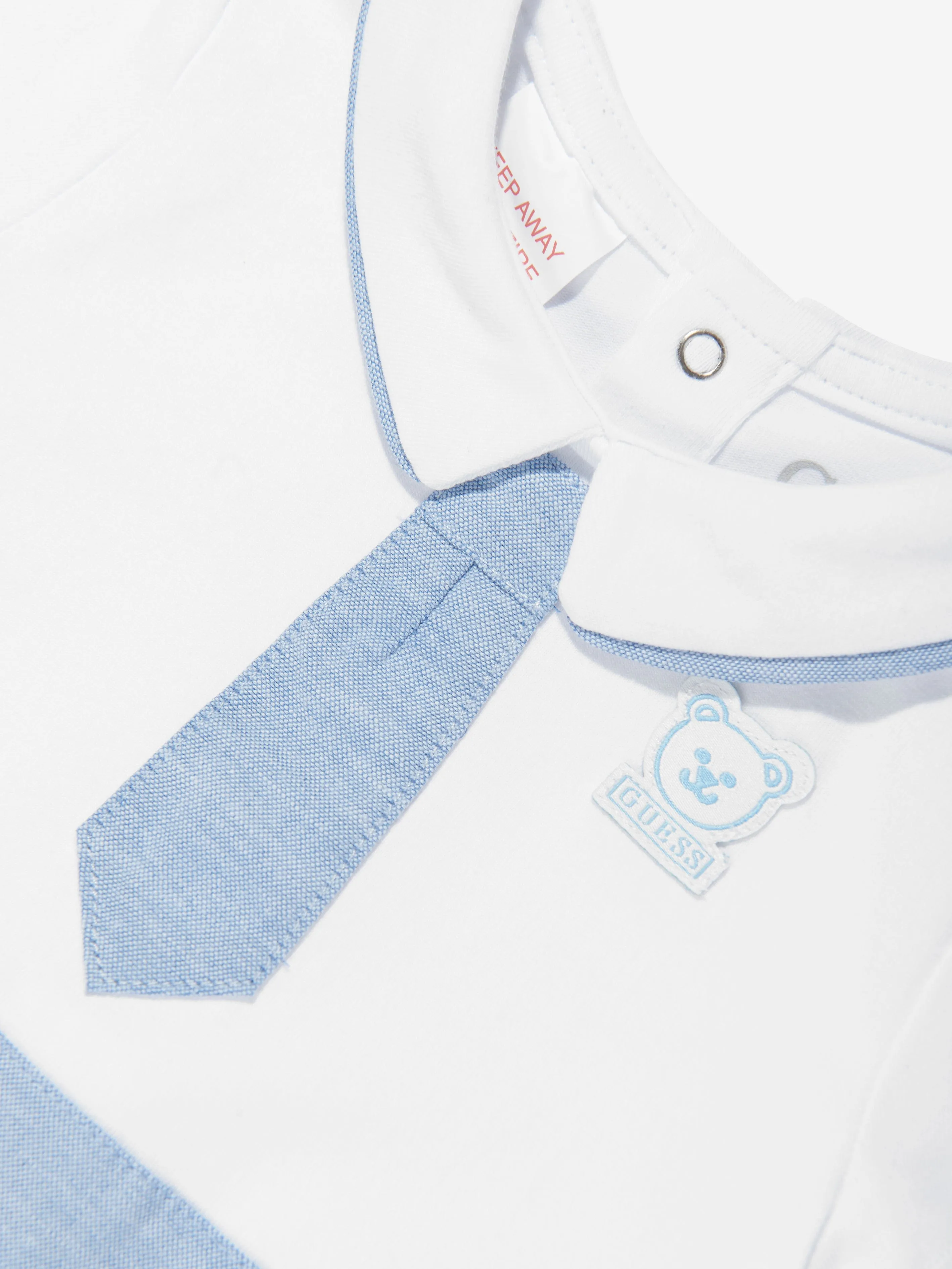 Combinaison Jersey et Oxford pour Bébé Garçon en Blanc