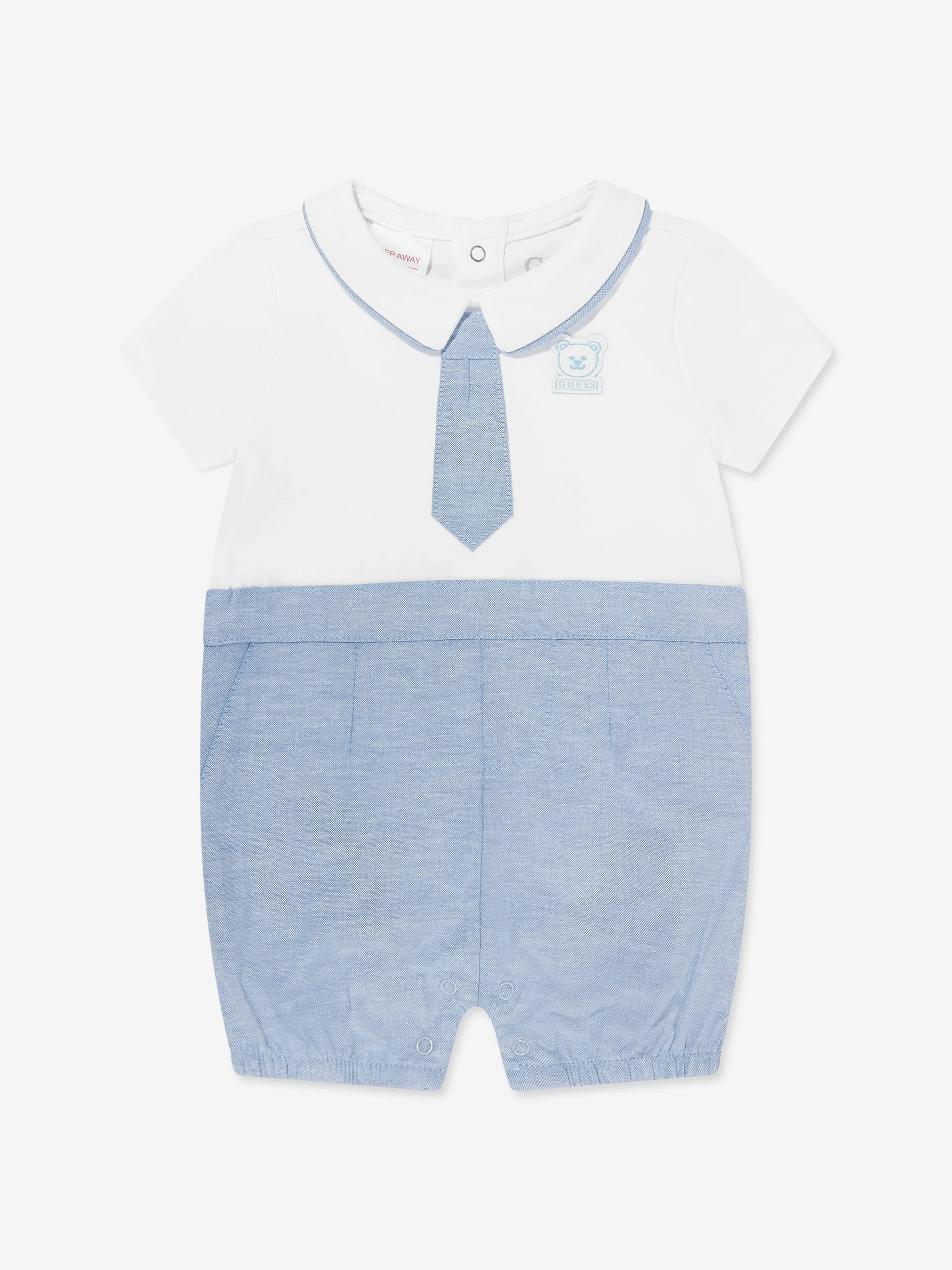 Combinaison Jersey et Oxford pour Bébé Garçon en Blanc