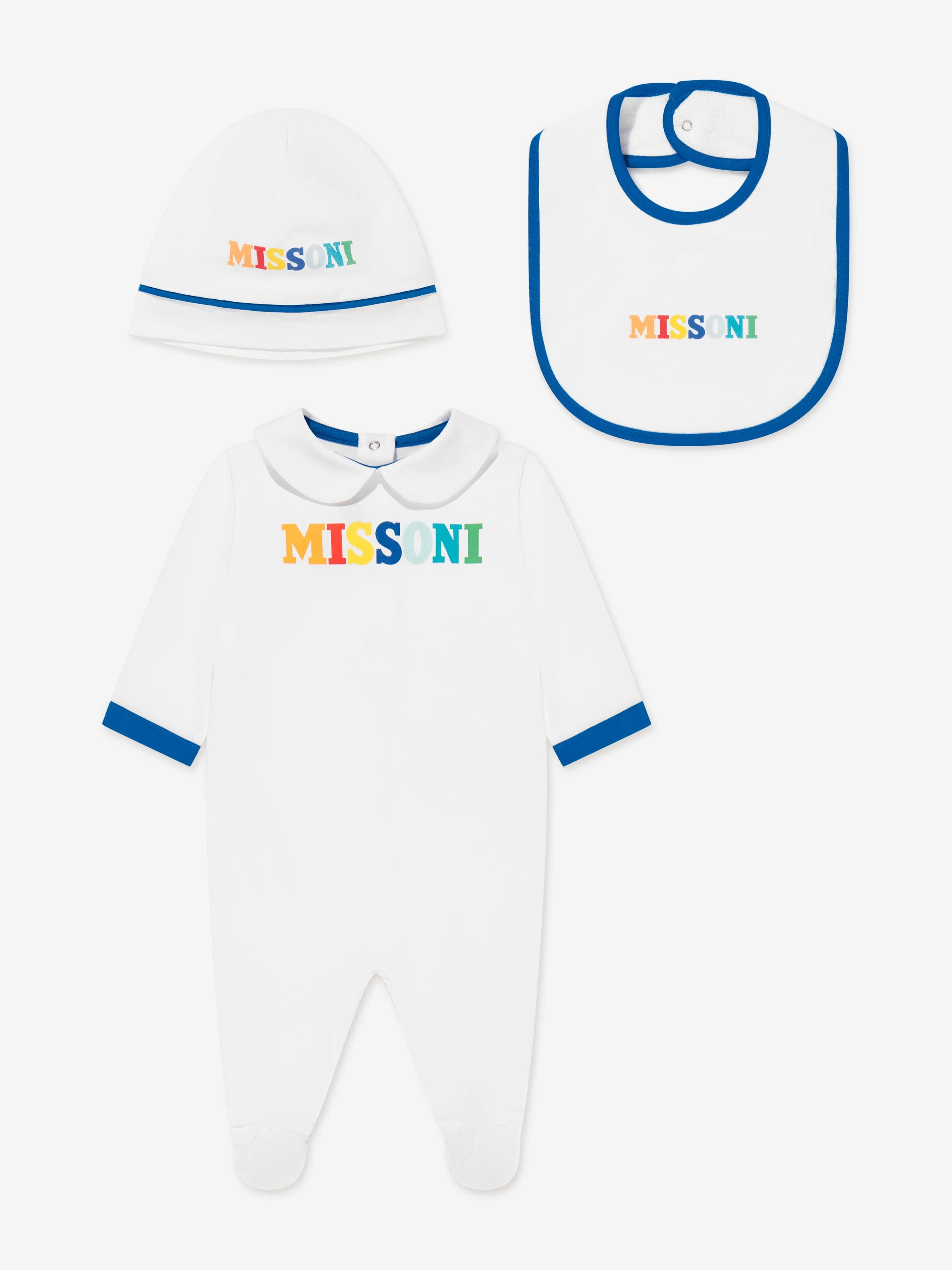 Ensemble Babygrow avec Logo pour Garçons en Blanc