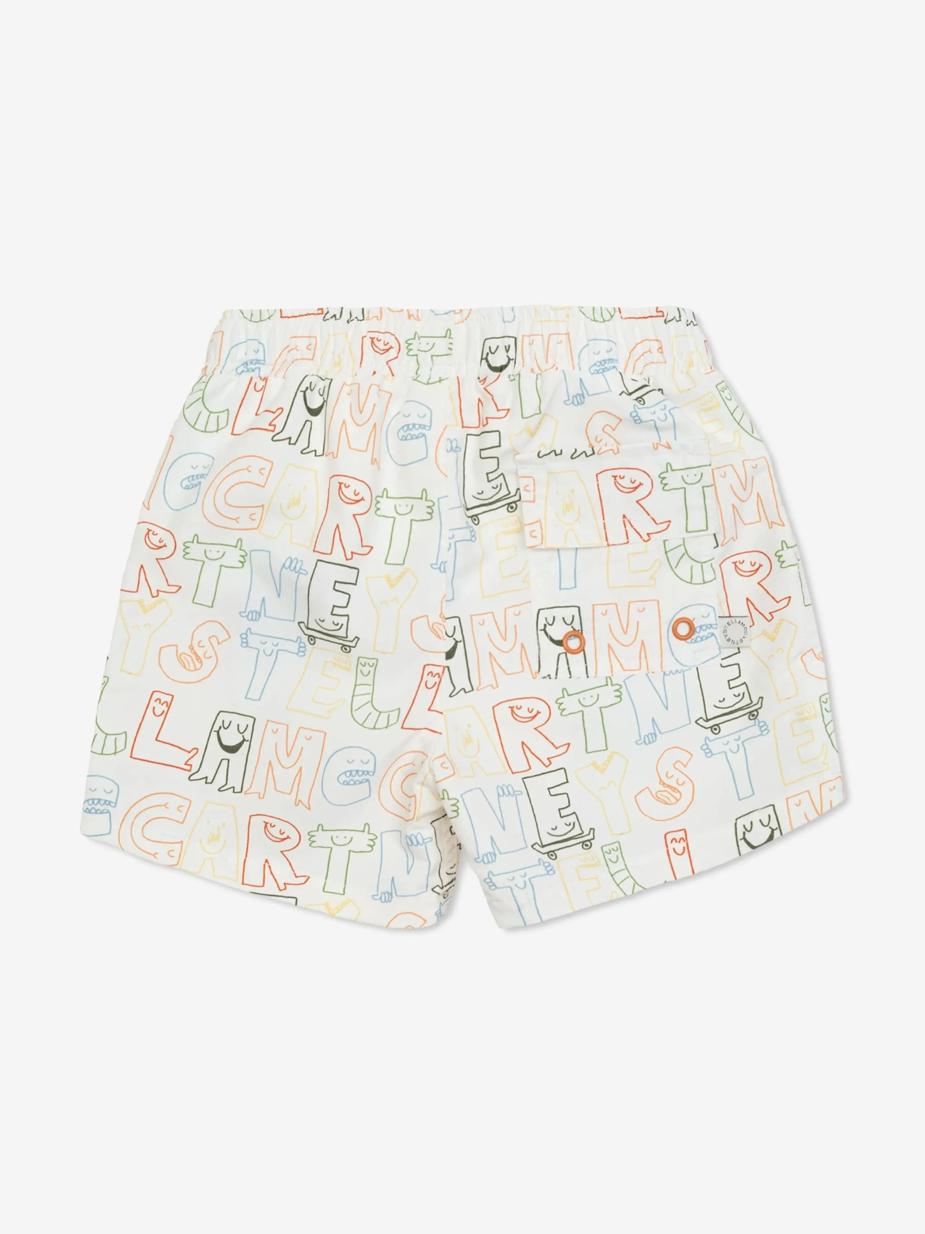 Short de bain pour garçons avec logo en ivoire