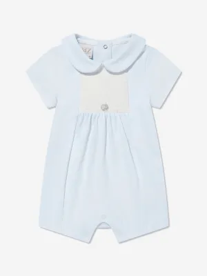 Baby Boys Smocked Romper in Blue
