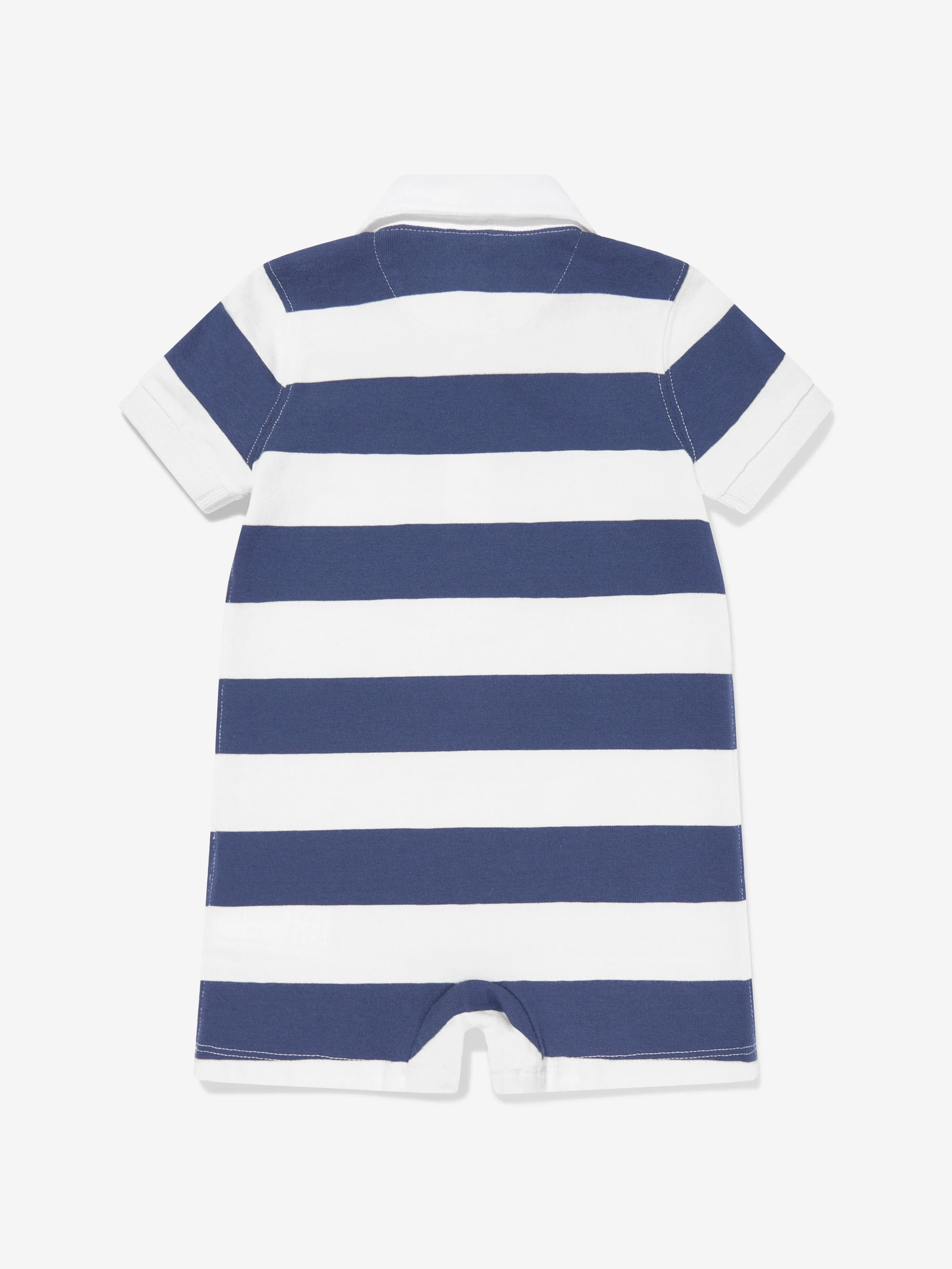 Grenouillère Rugby Rayée pour Bébé Garçon en Bleu Marine