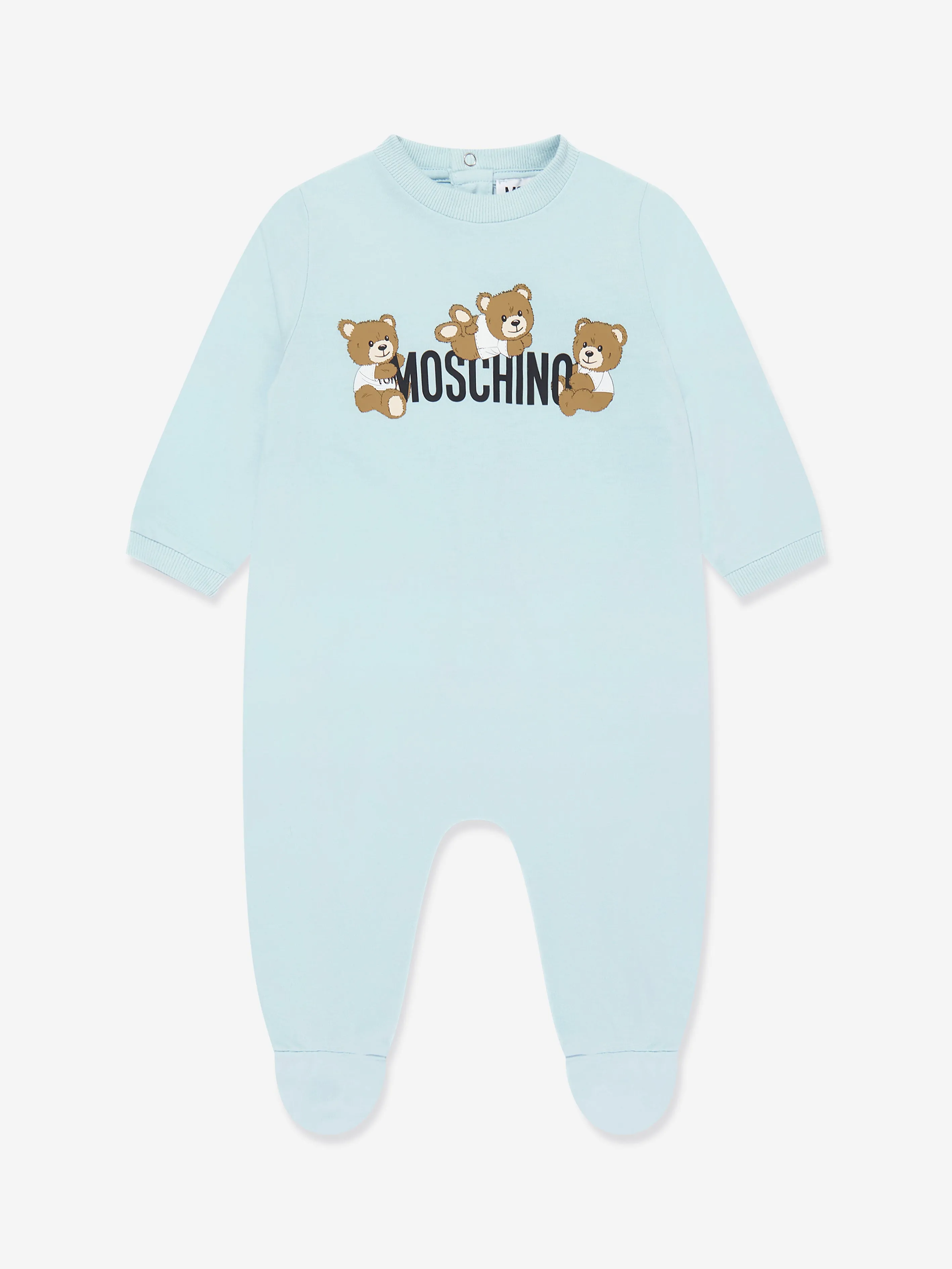 Ensemble de grenouillère bleue avec logo ours en peluche pour bébé garçon