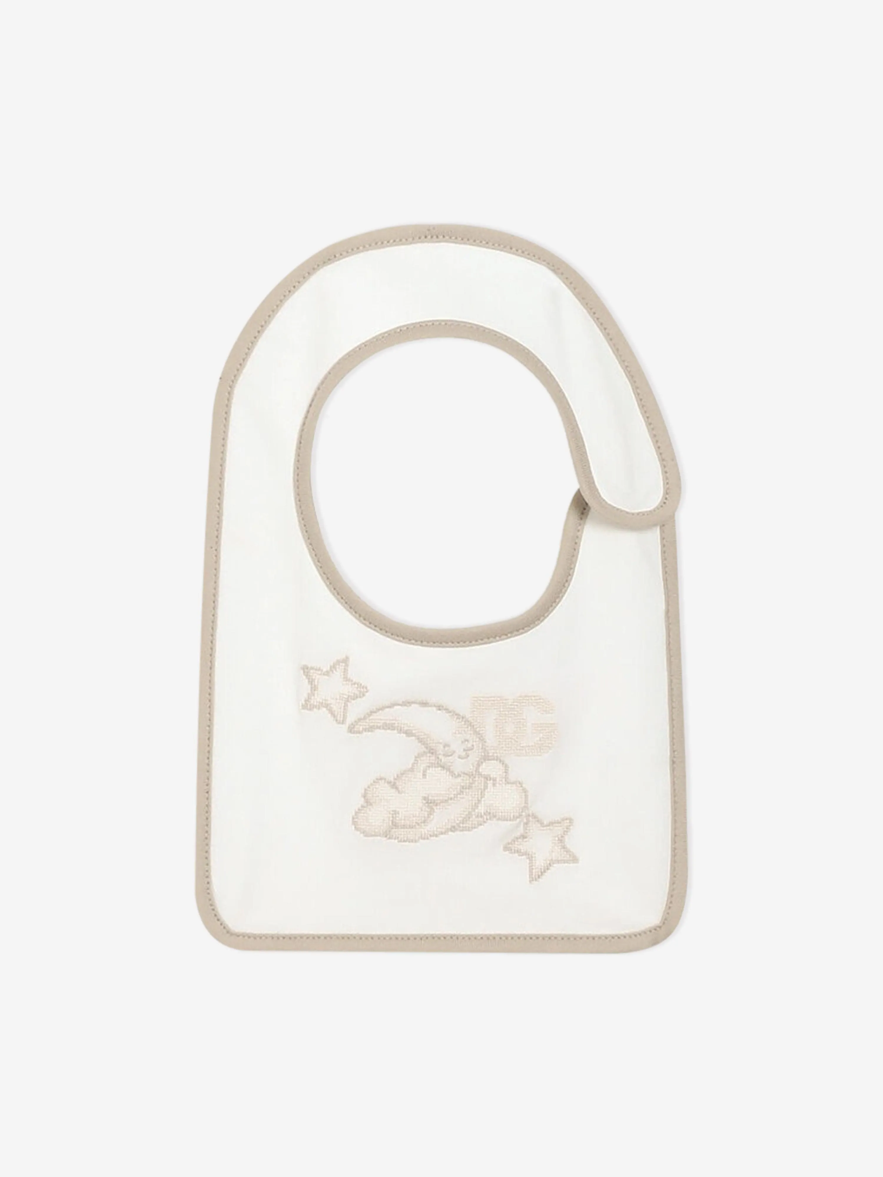 Ensemble de grenouillère bébé avec logo brodé en ivoire