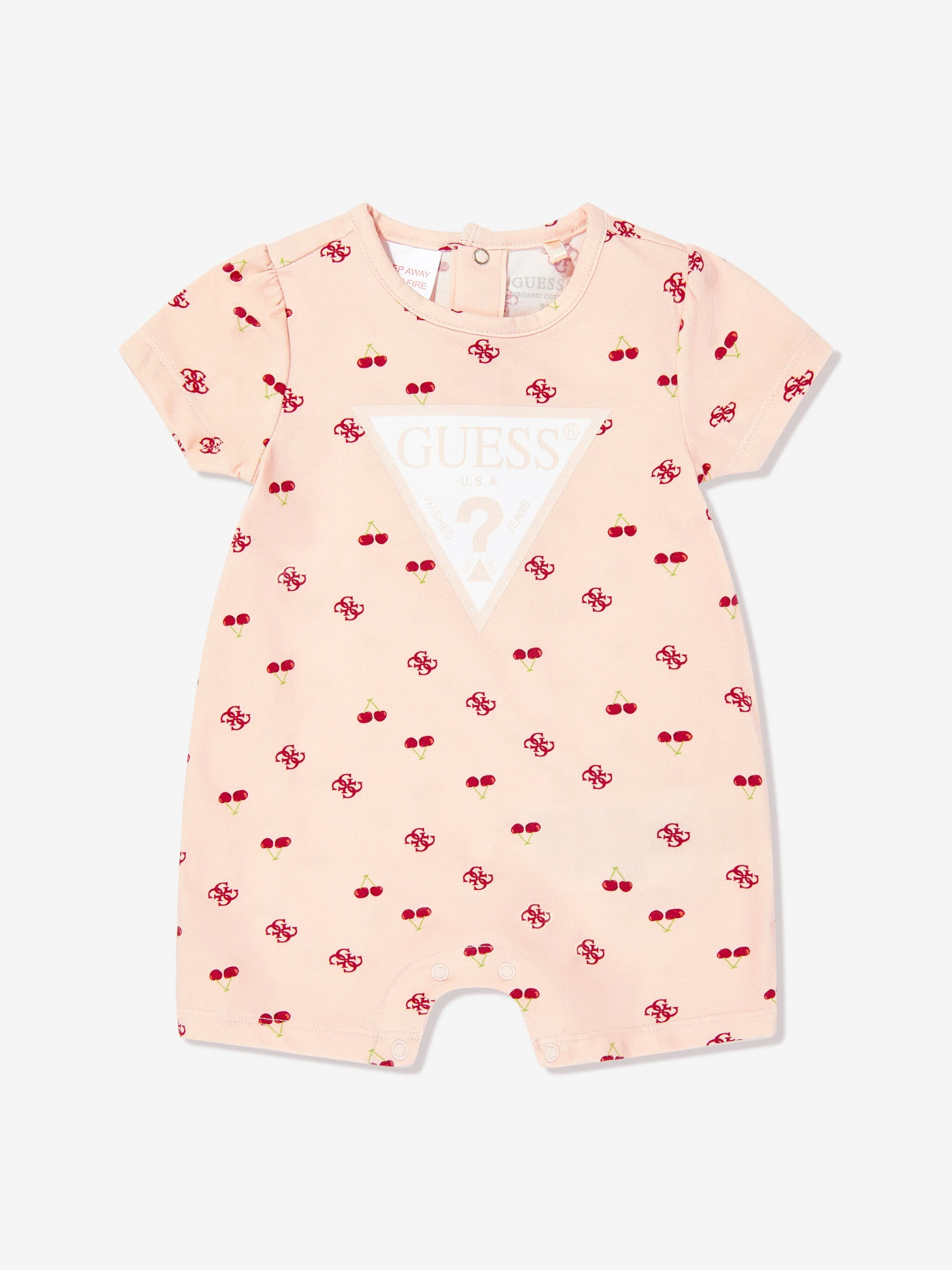 Barboteuse Cerise pour Fillettes en Rose