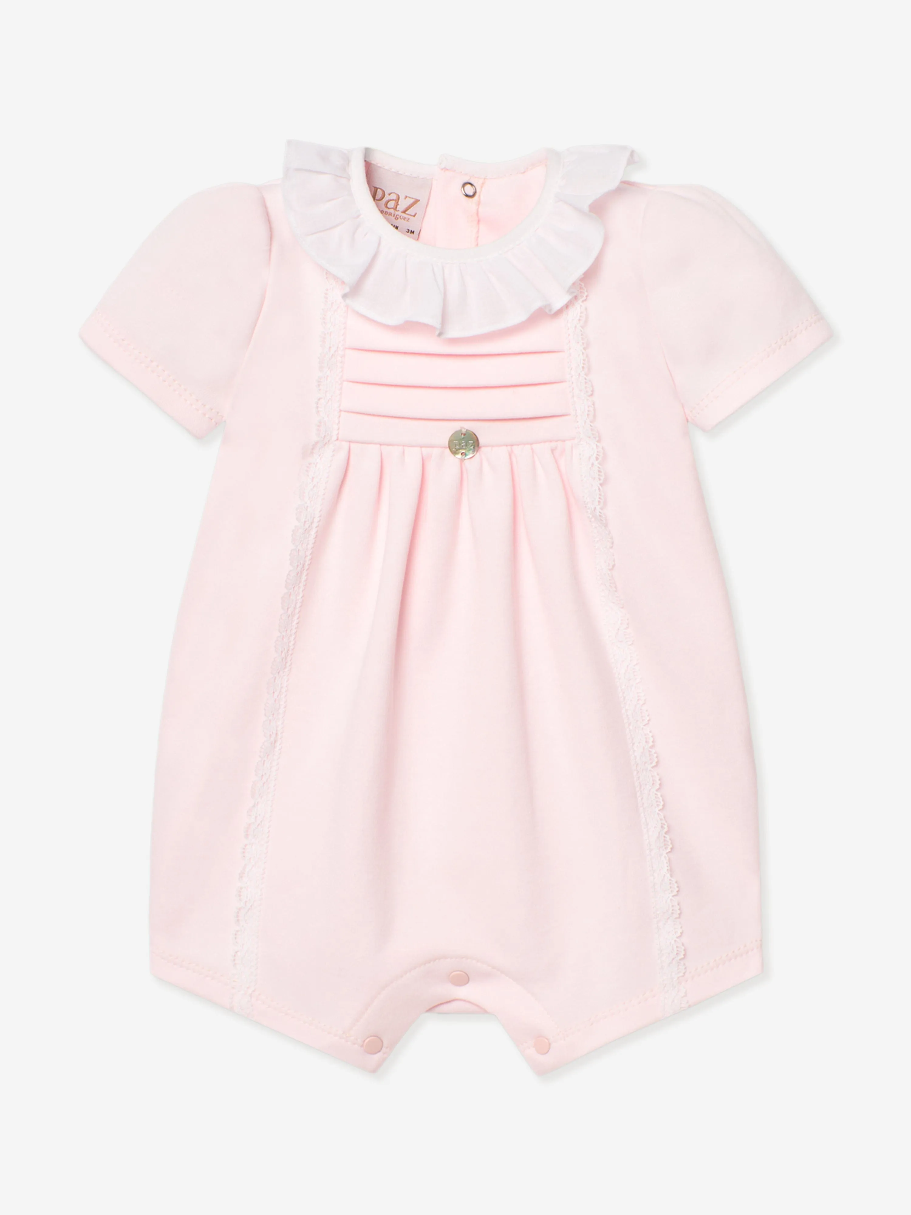 Barboteuse en Coton pour Fillettes en Rose