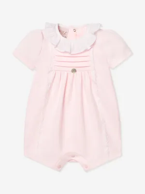 Baby Girls Cotton Romper in Pink