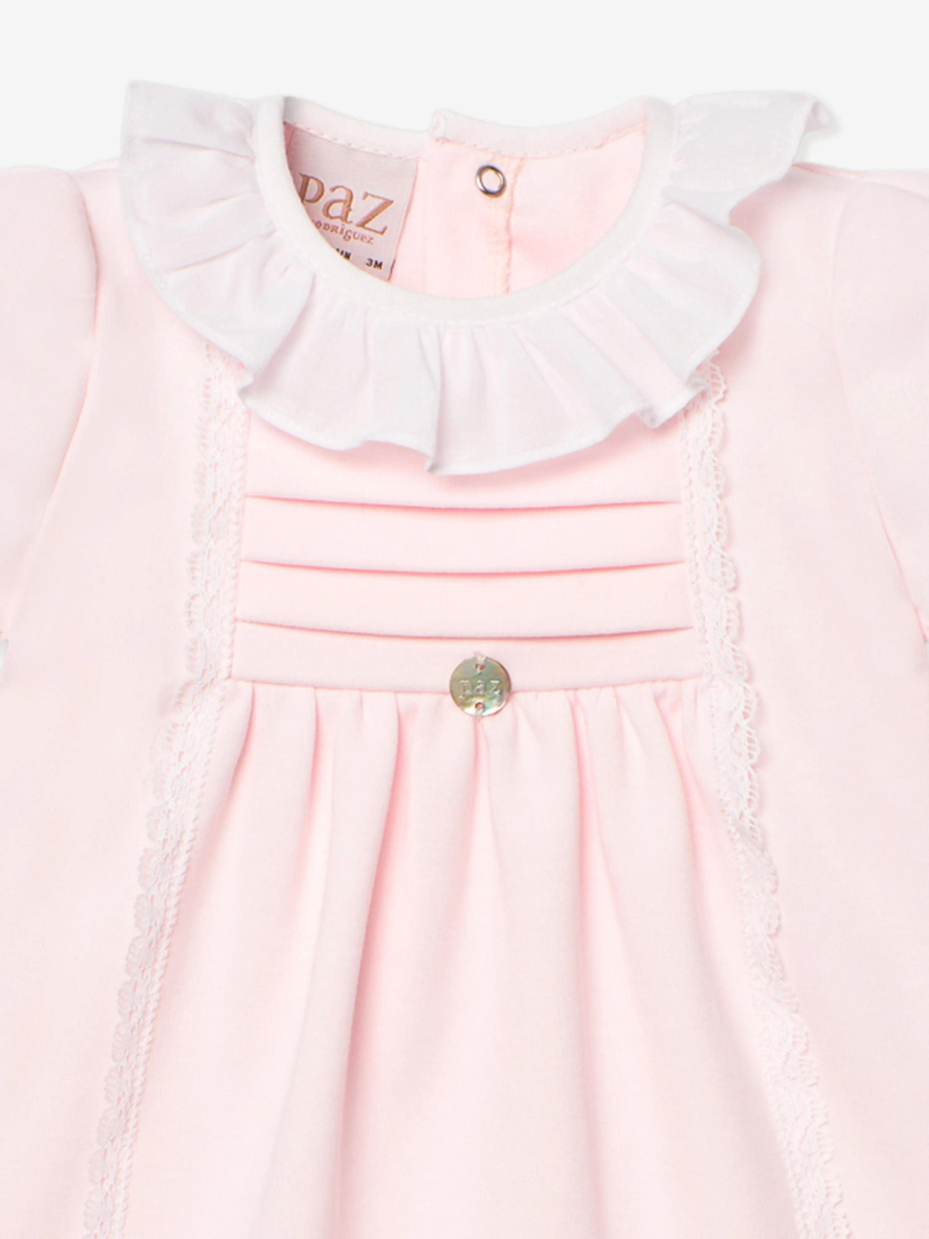 Barboteuse en Coton pour Fillettes en Rose
