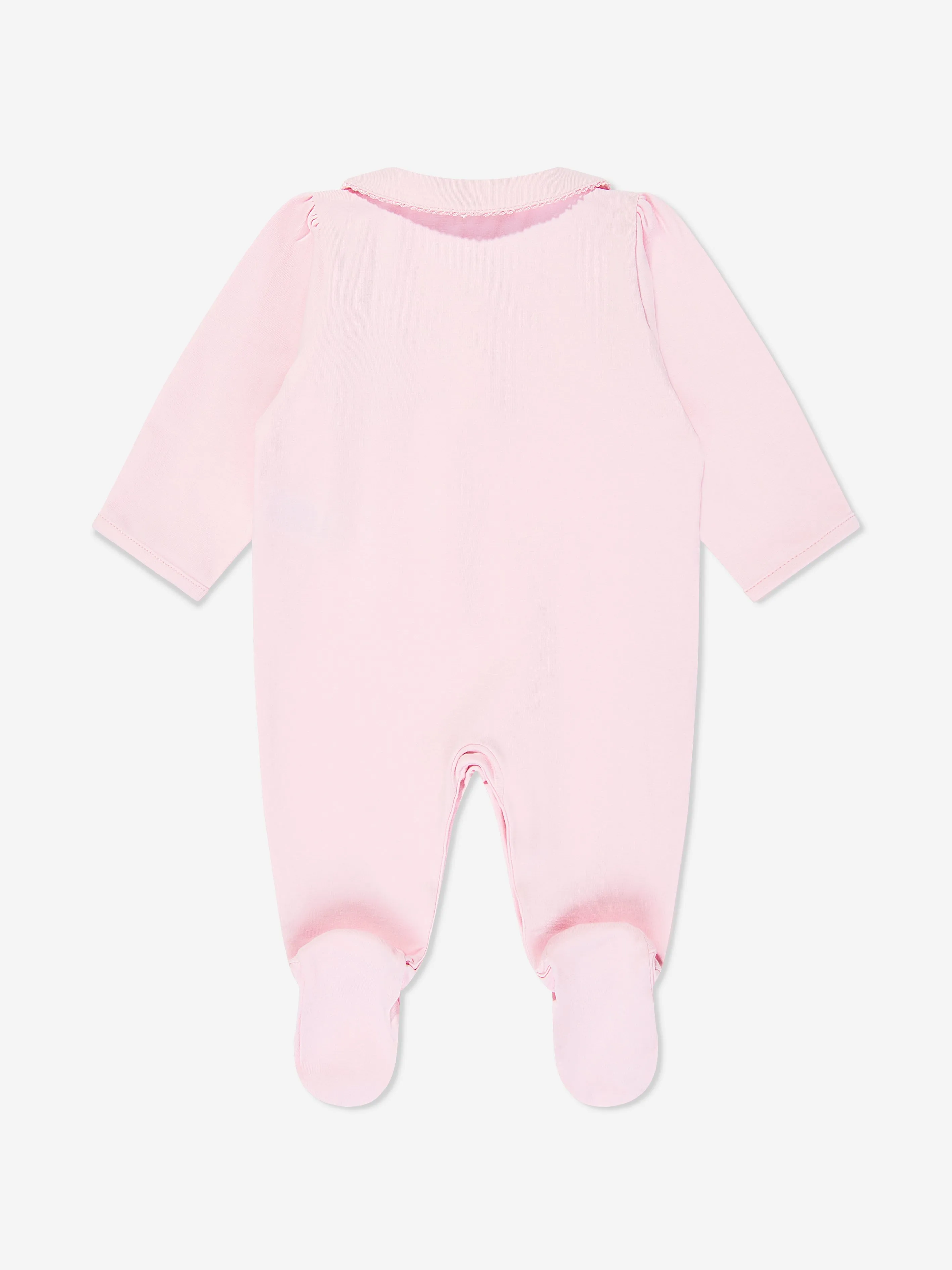 Grenouillère Brodée pour Fillettes en Rose