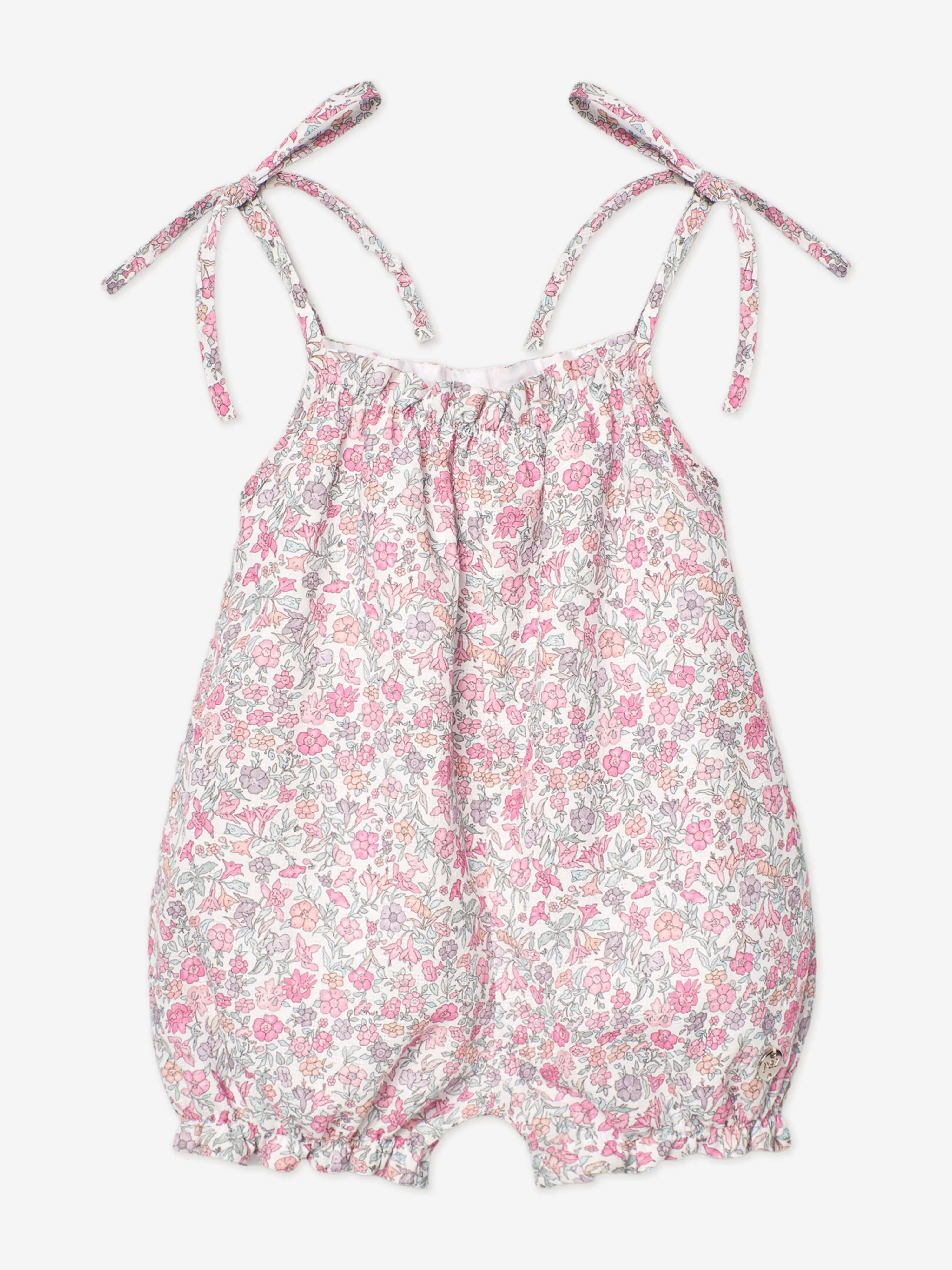 Combinaison Florale pour Bébé Fille en Rose
